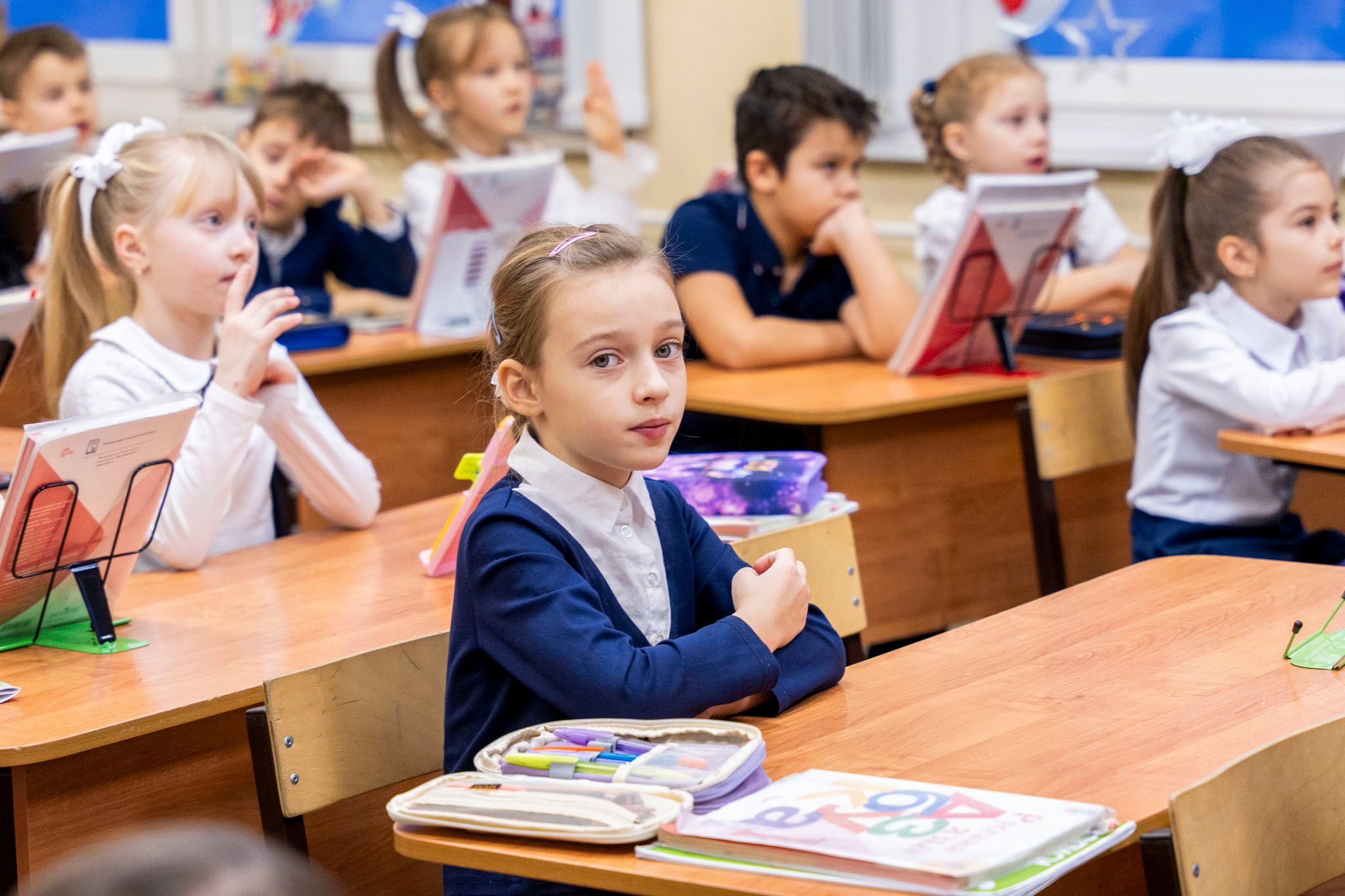 Открытый урок в 1 классе. Фотограф Юлия Попова