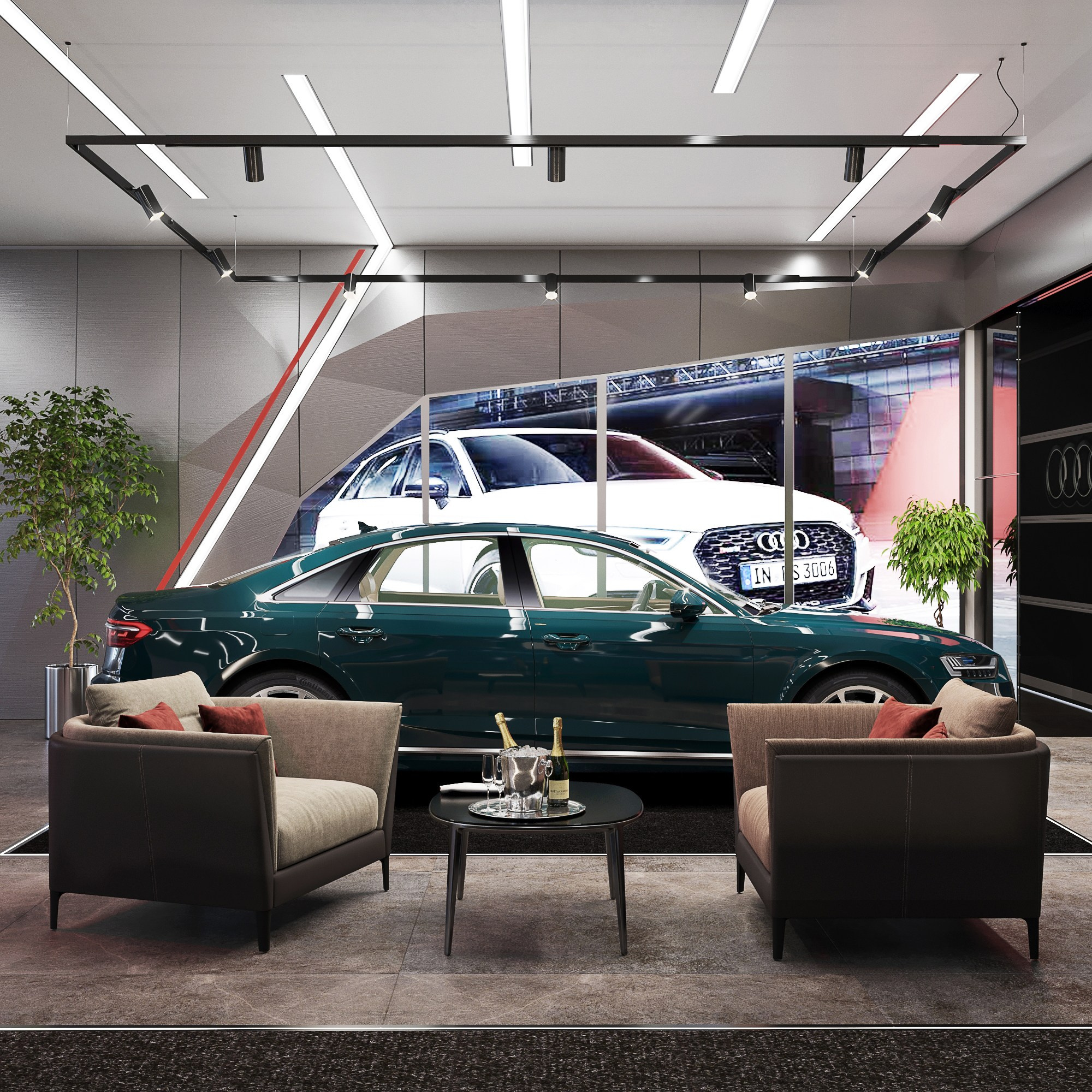 Автосалон Audi. Москва. Евгений Пырков — 3d визуализатор интерьеров и экстерьеров России