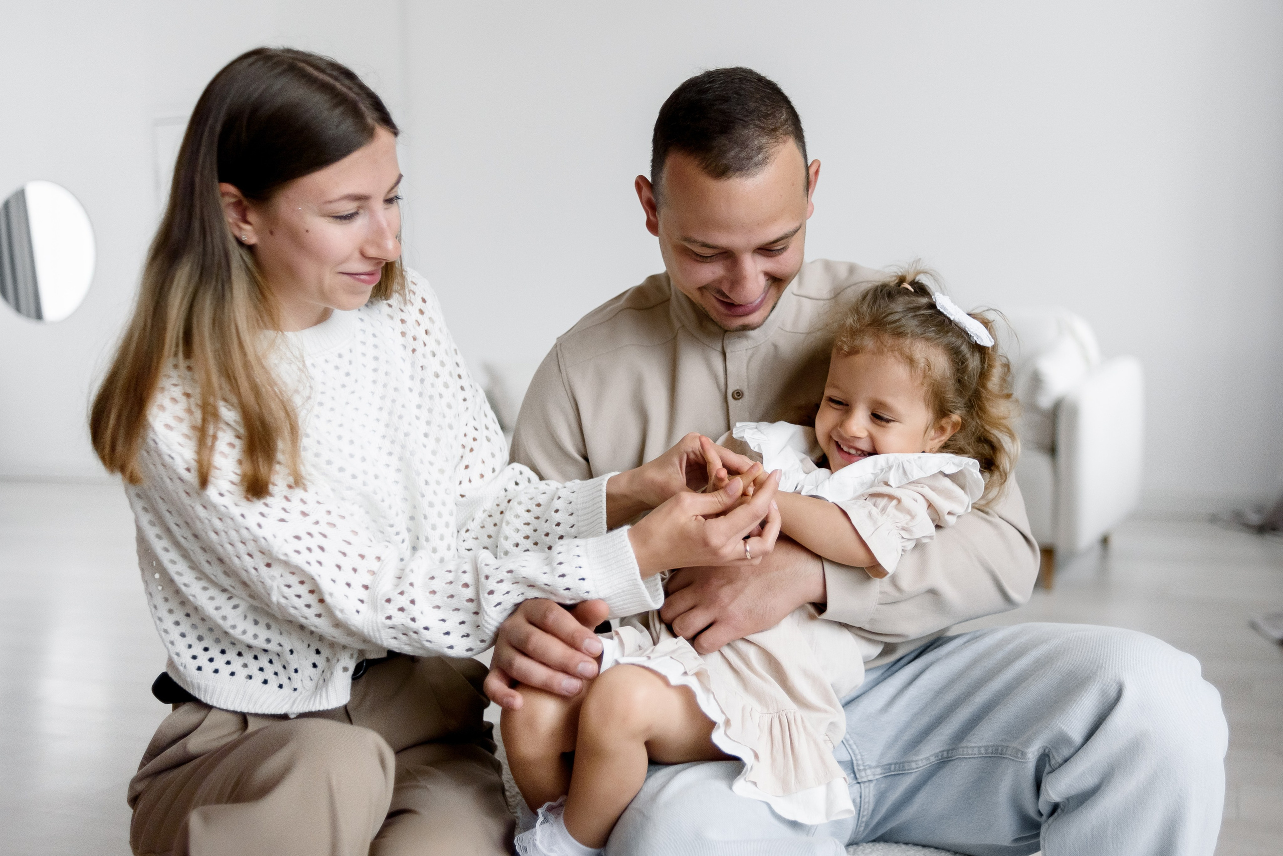 Очаровательная Ева с родителями. Свадебный и семейный фотограф в Ставрополе Роман Иванов