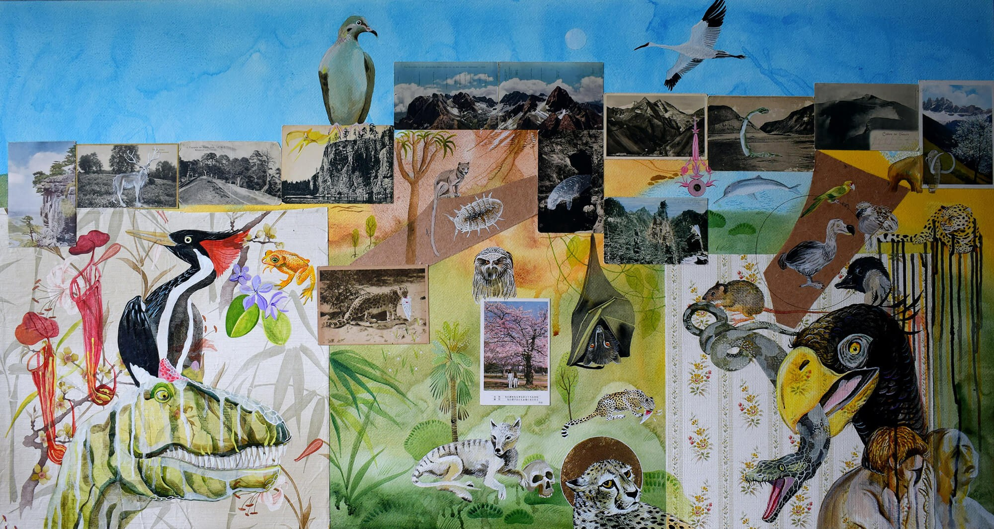 Garden of Eden, 72/134, mixed media on paper