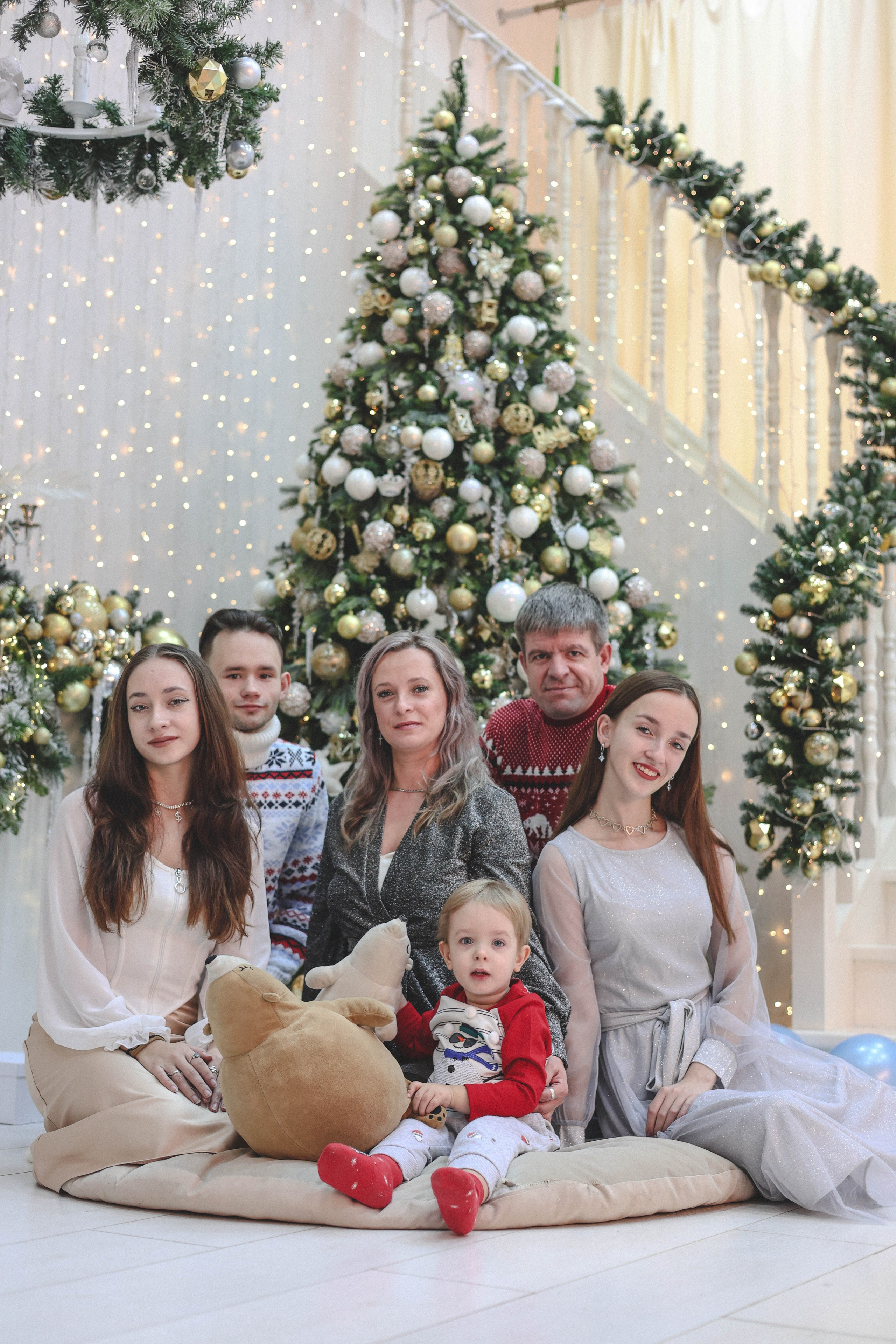 Новогодняя история «Ирина и ее семья». Фотограф в Москве Анастасия Калинина
