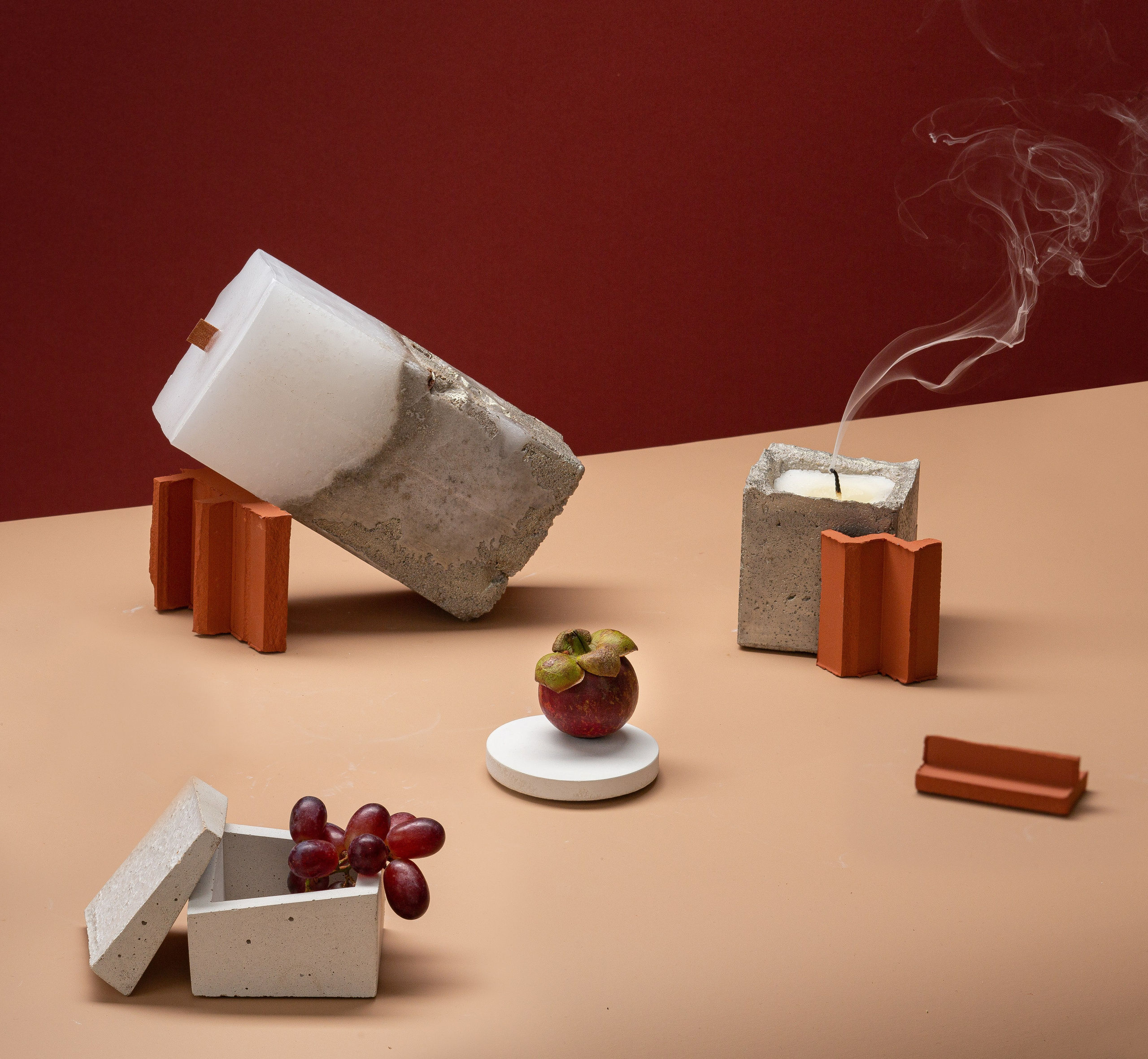 Предметная съёмка авторские свечи российского дизайнера для сайта oohmhome.ru и магазина в trendisland в авиапарк