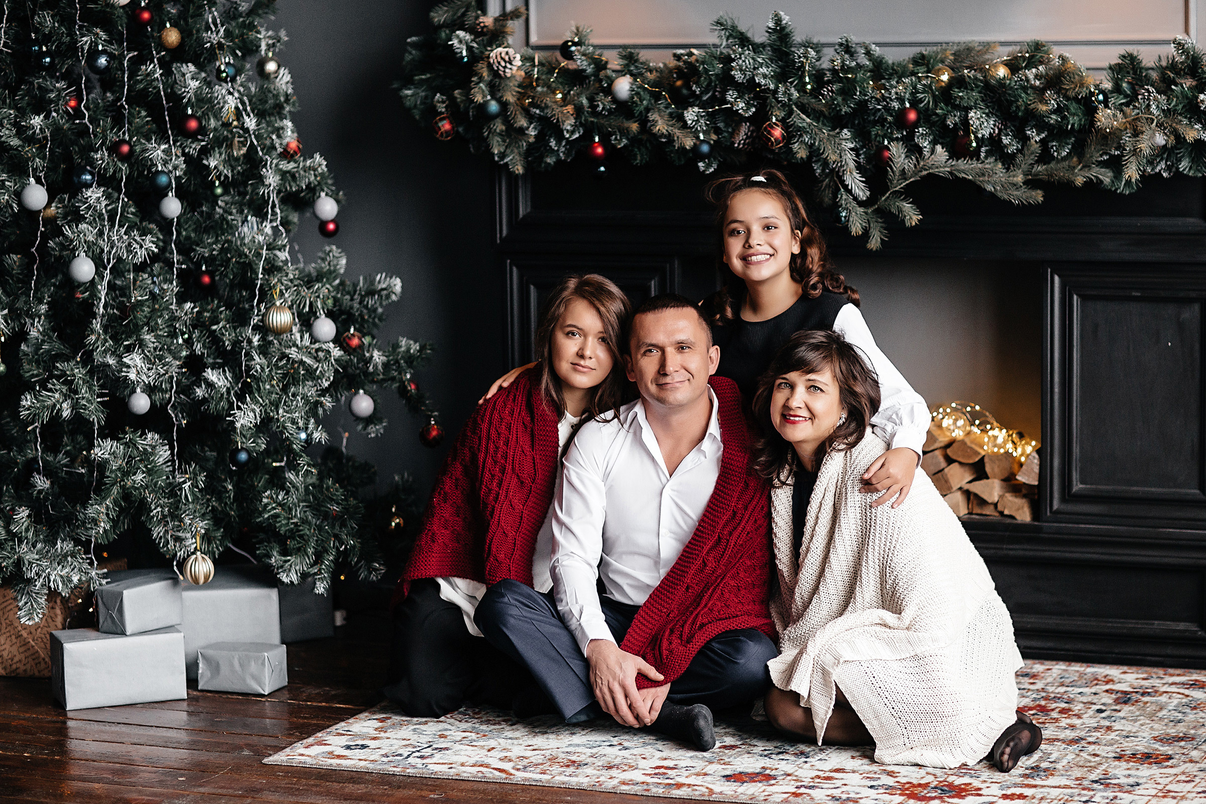 Новогодняя семейная фотосессия. Семейный фотограф в Краснодаре Нина Курнявко