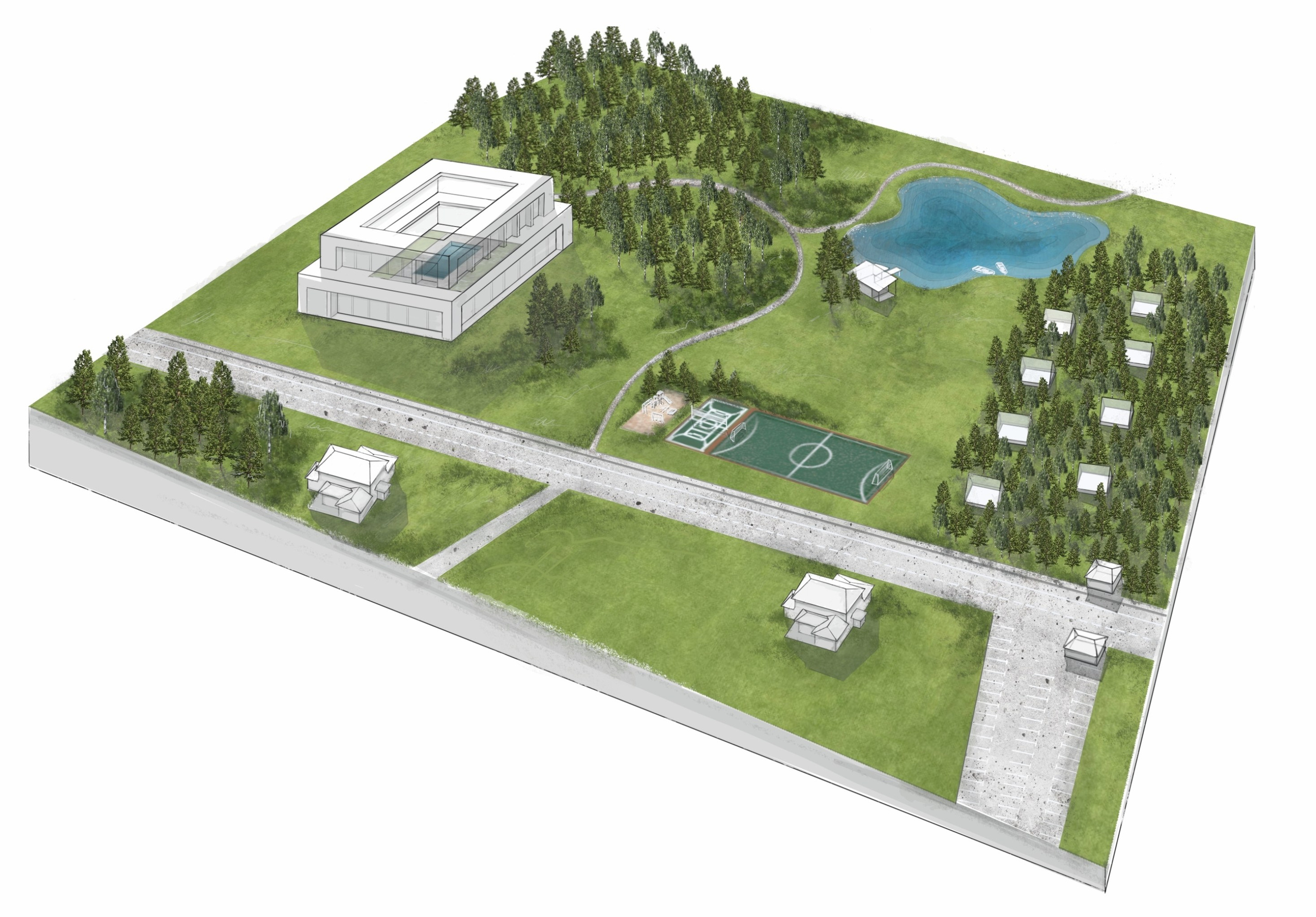 Концептуальная предпроектная визуализация. Ландшафтная архитектура, проектирование и дизайн садов