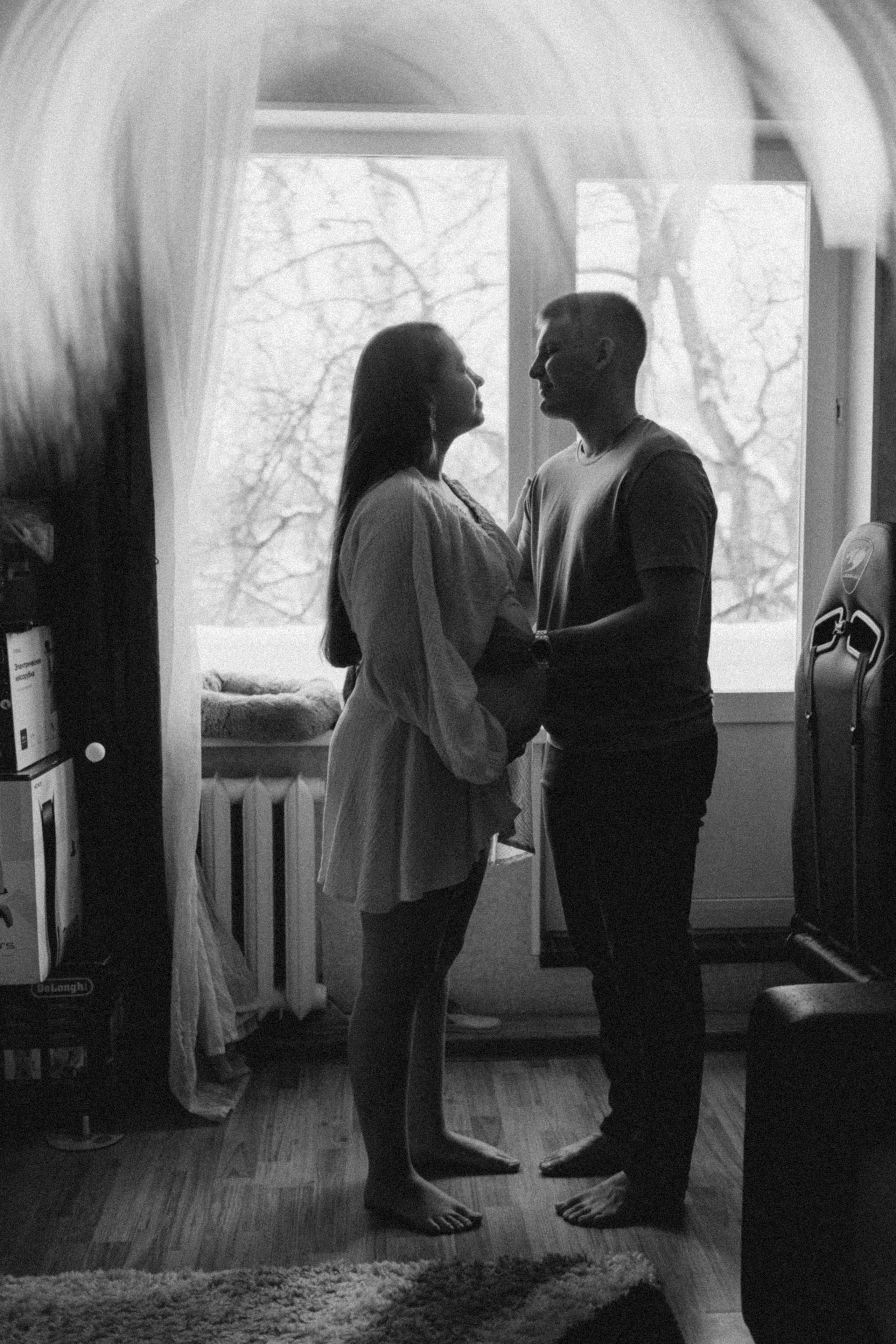 Беременная домашняя съемка Вика и Влад. Семейный фотограф в Москве и Люберцах Юлия Гуськова