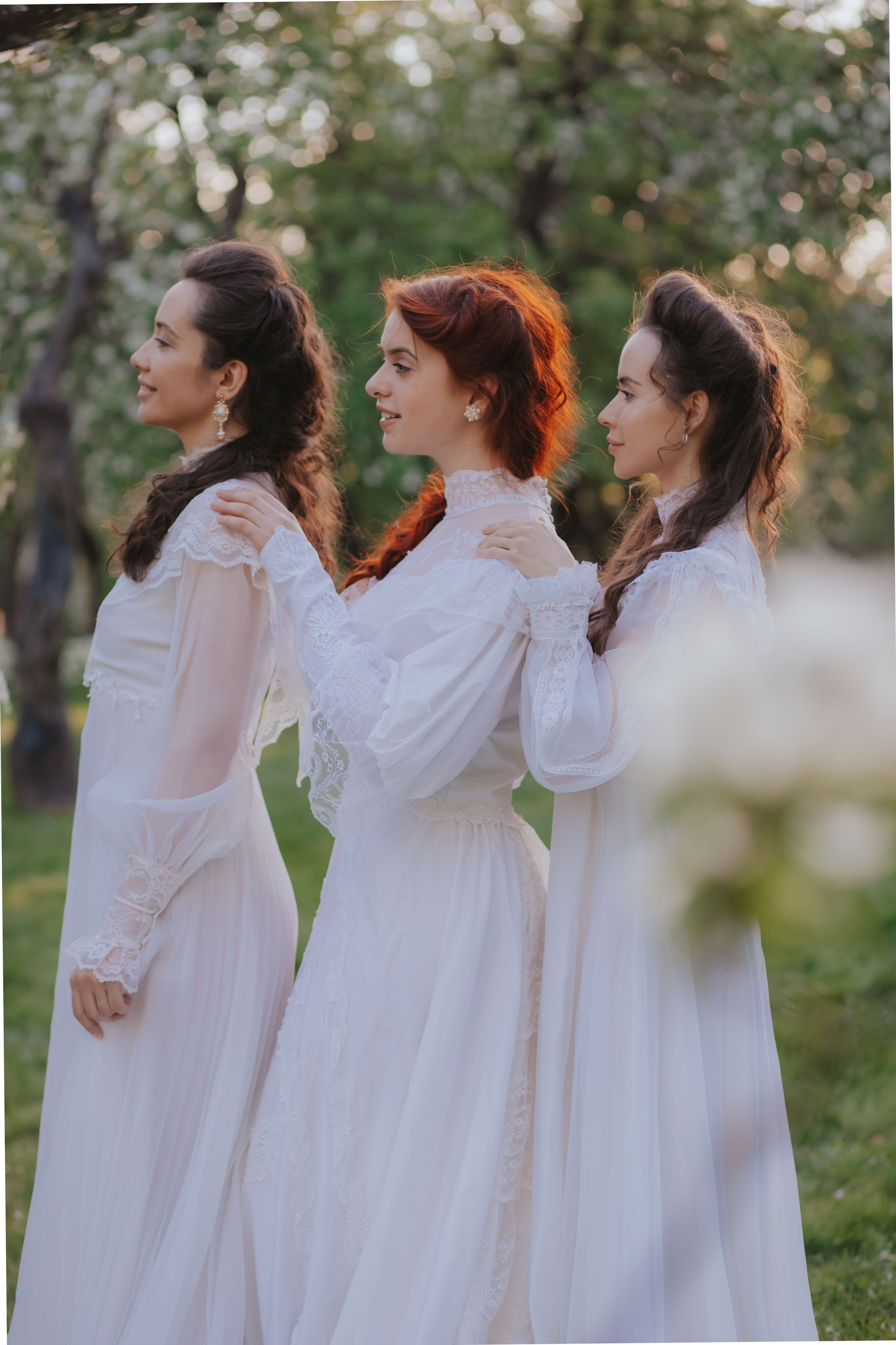 Яблоневый сад. Художественная винтажная фотография