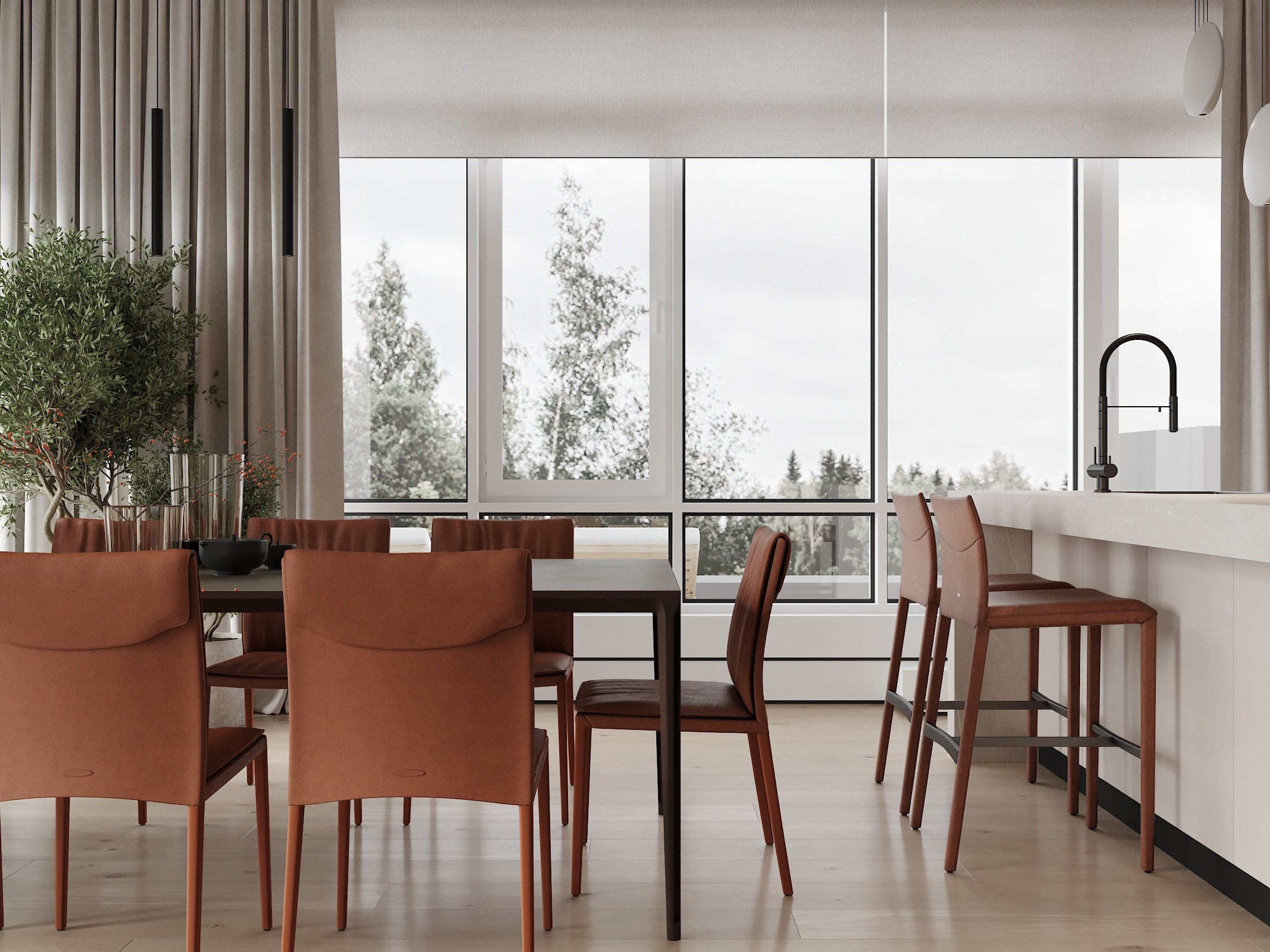 ЖК Снегири 189.0 кв.м. Дизайнер интерьера и 3D визуализатор Ванчугова Ольга