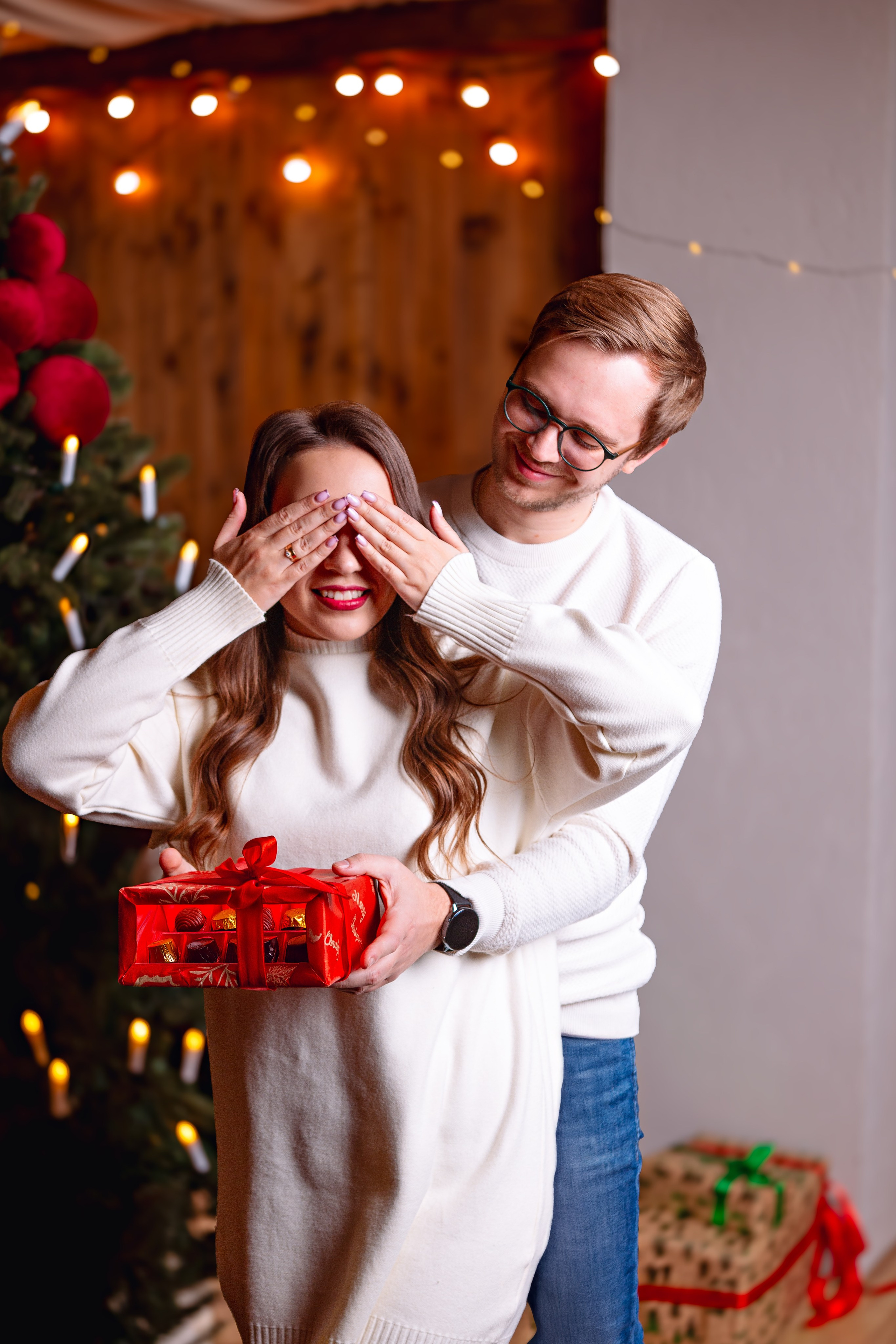 Новогодняя Love story фотосессия в студии Photohub Минск