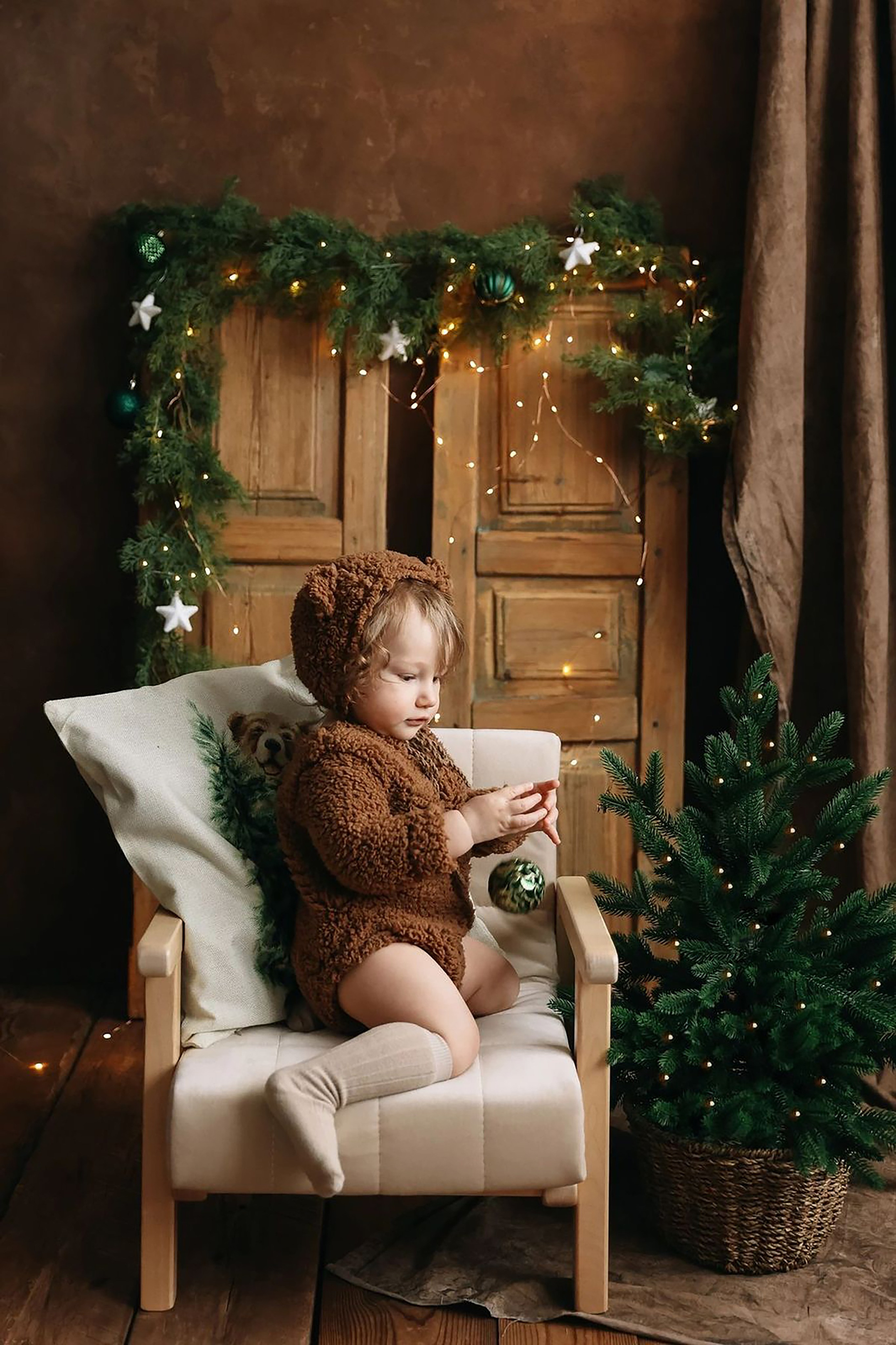 Интерьер фотостудии «Mestone» , Новый год 2025–2026 гг. Семейный и детский фотограф в Краснодаре Анна Трашкова