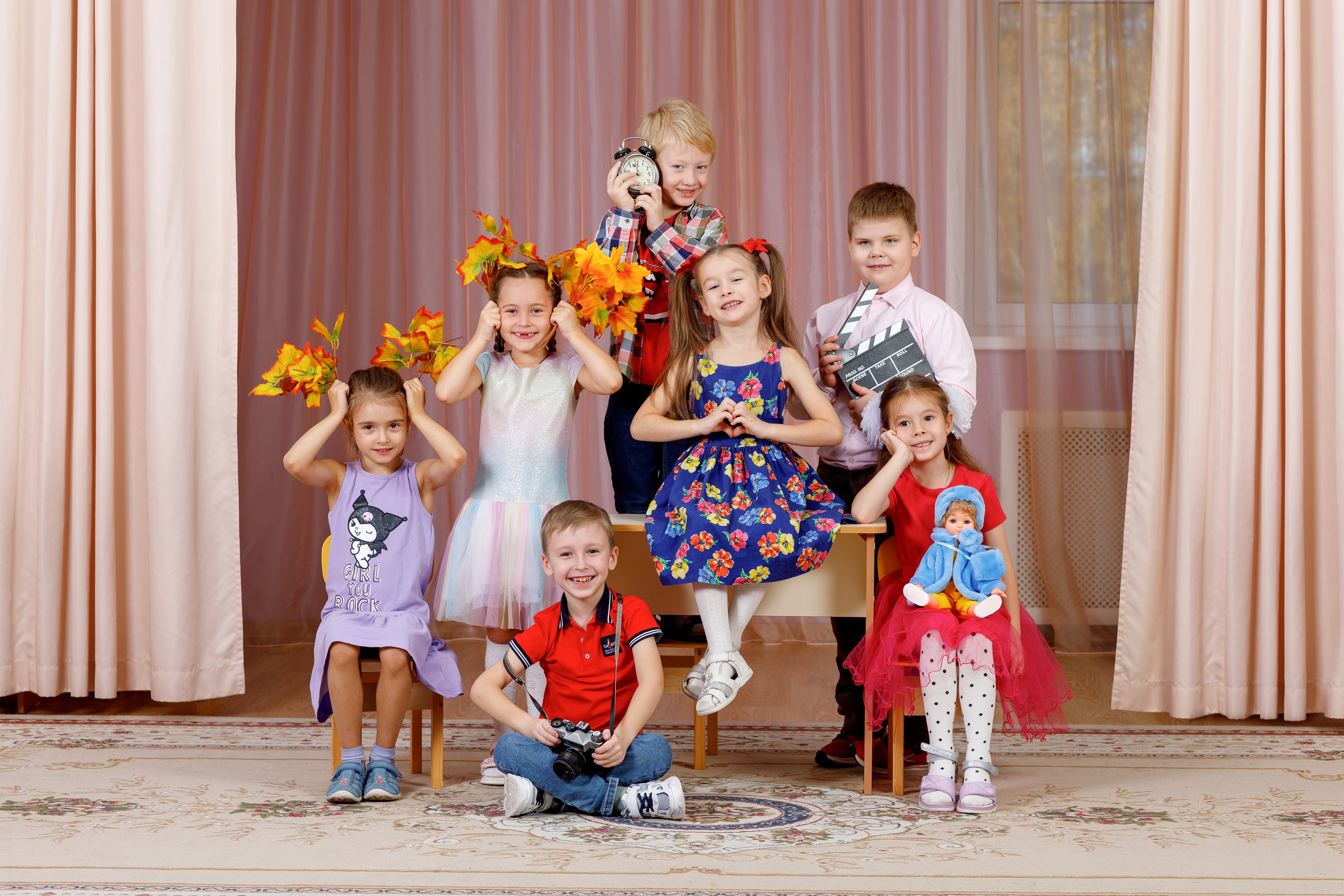 Групповые и сюжетные фотографии в детском саду