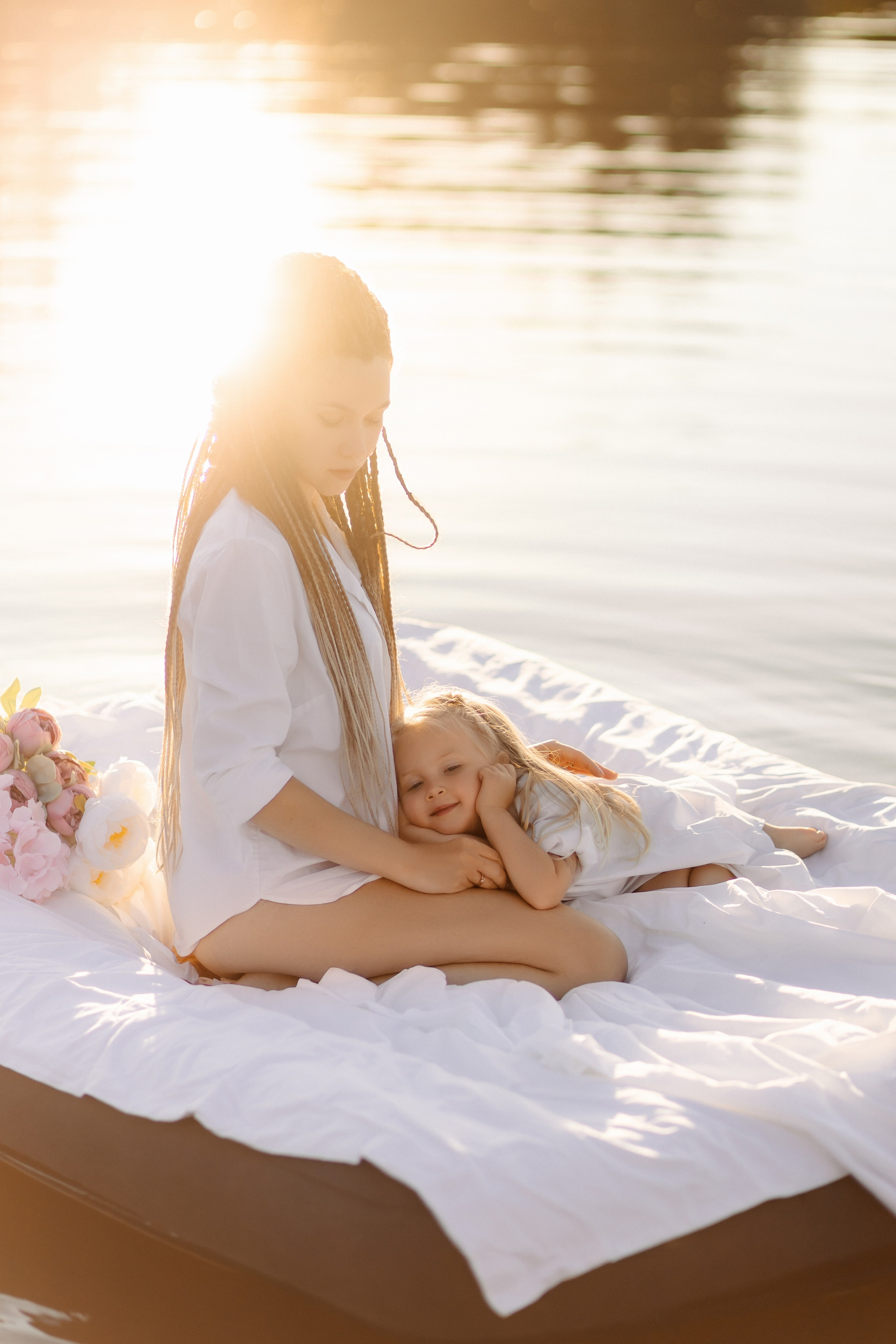 Фотосессия на матрасе