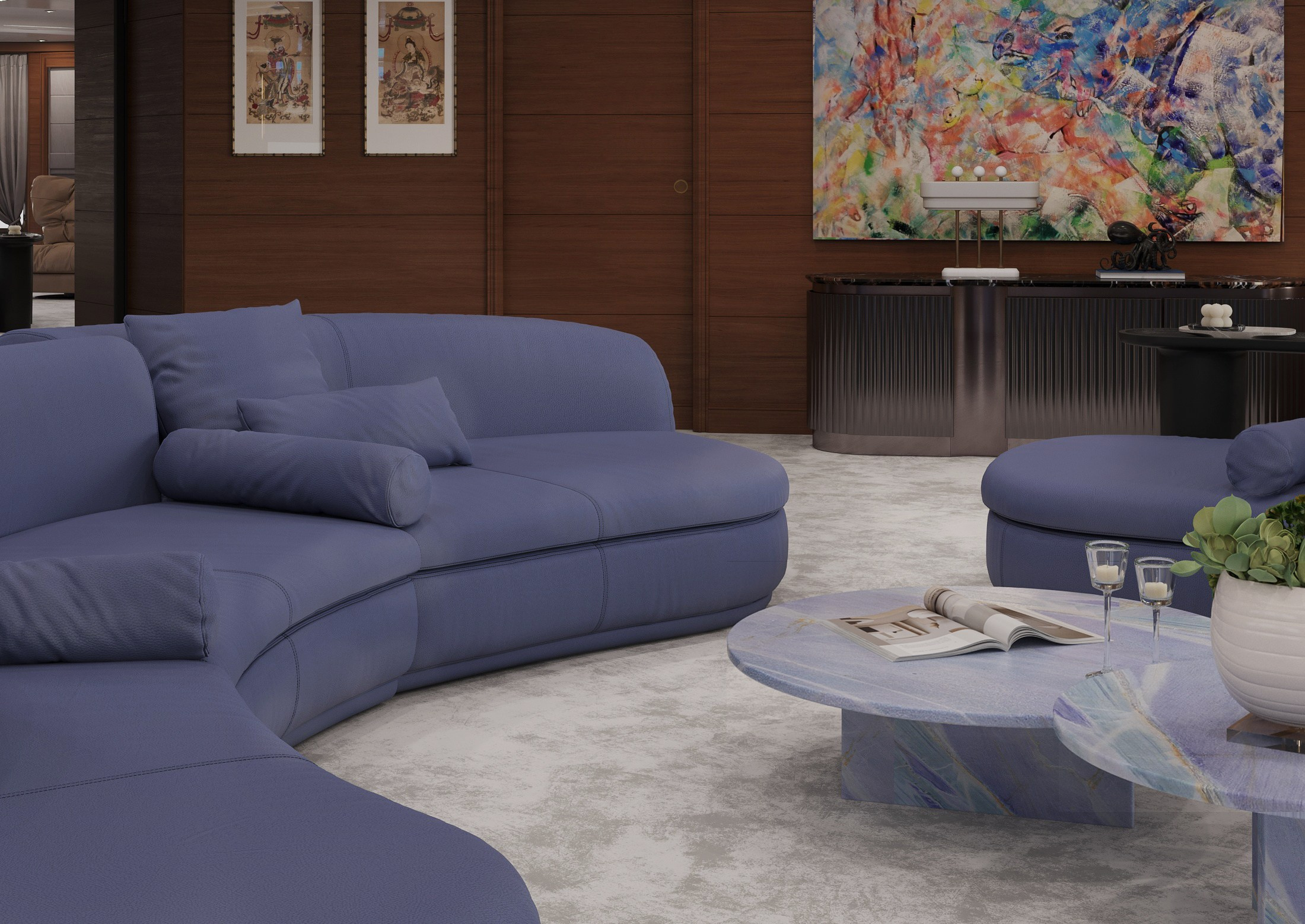 3 варианта гостиной на яхте. Дизайн Марина Павлюченкова. 3D визуализатор интерьеров Ксения Жарко