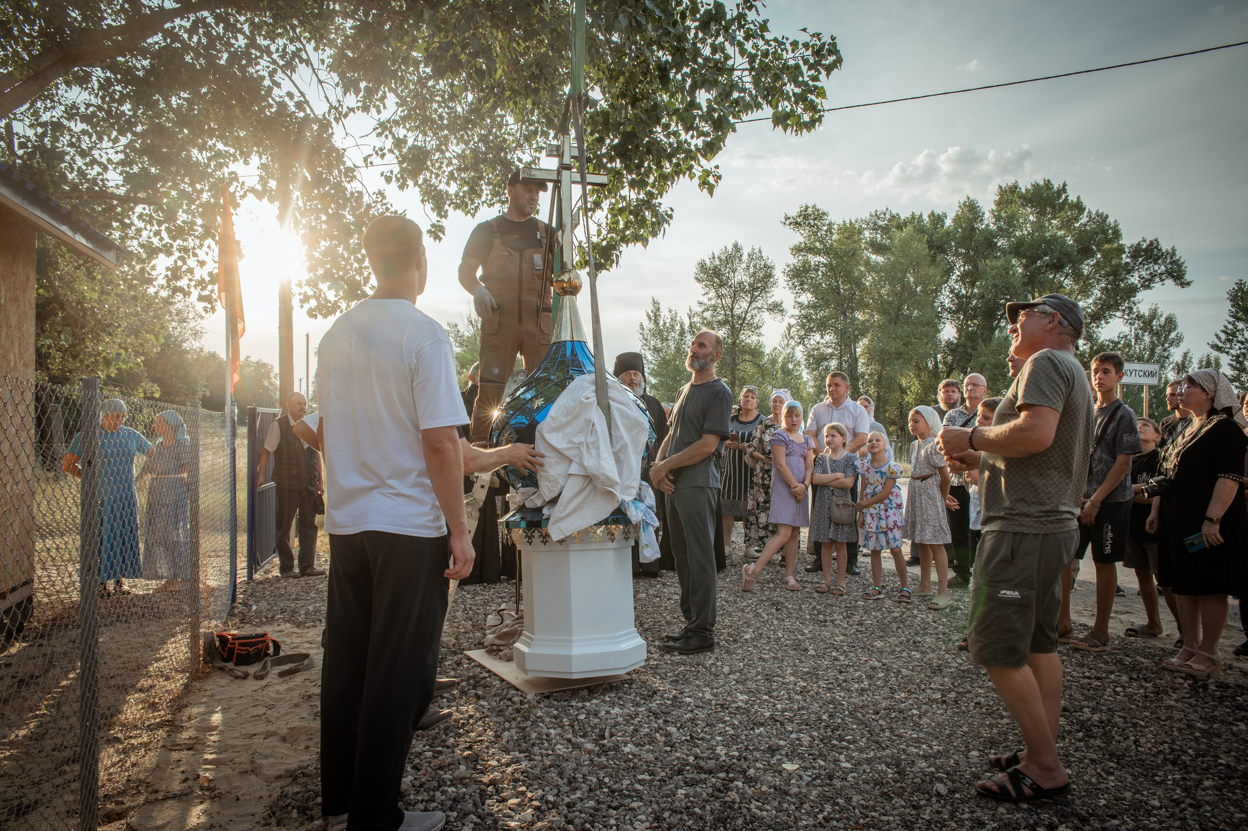 Освещение купола в храме Казанской иконы Божьей Матери х. Закутский. Церковный, семейный и репортажный фотограф Волгоград, Волжский