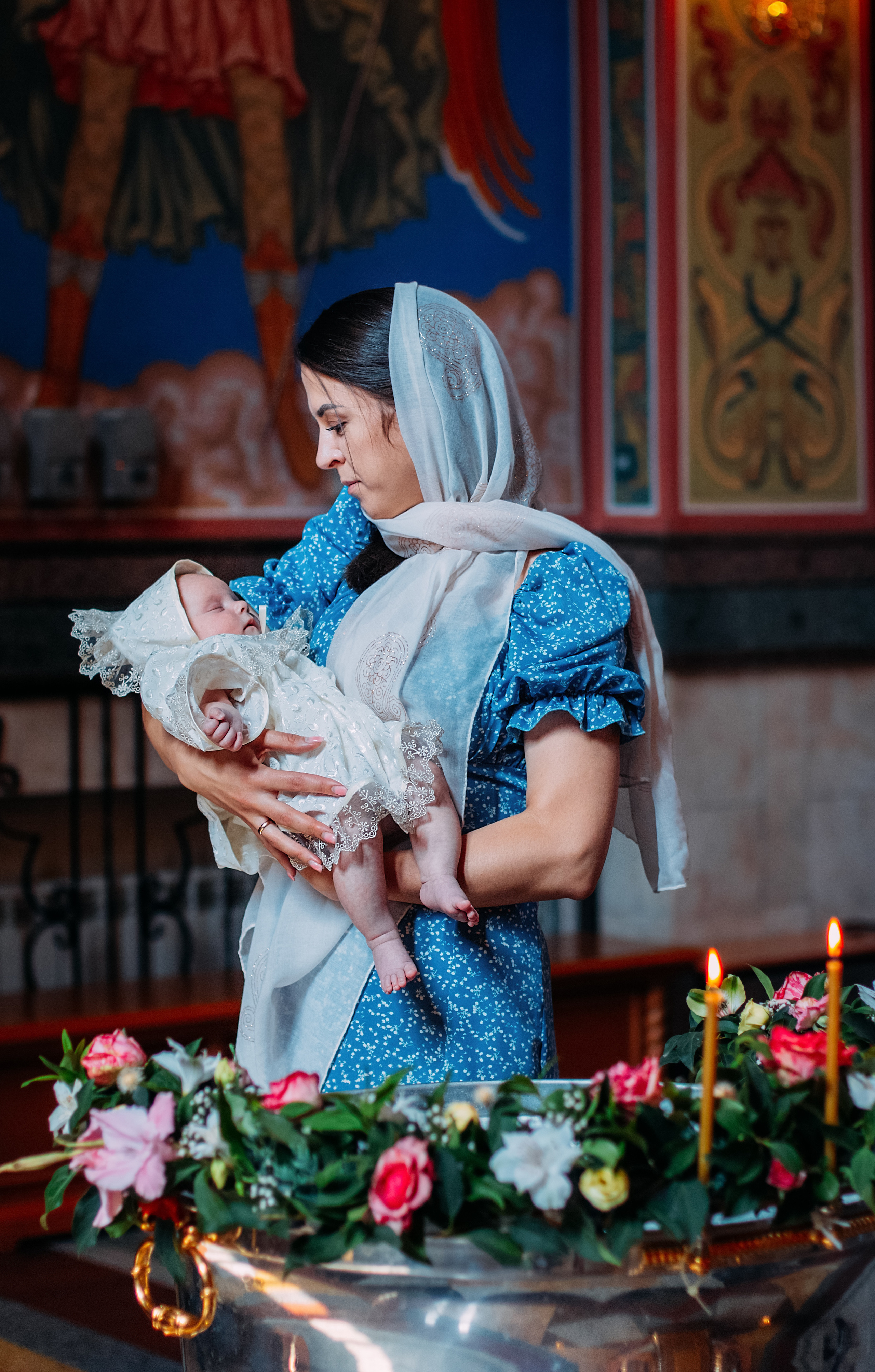 Крещение Ксении. Семейный фотограф Анжелика Зоидзе Курск