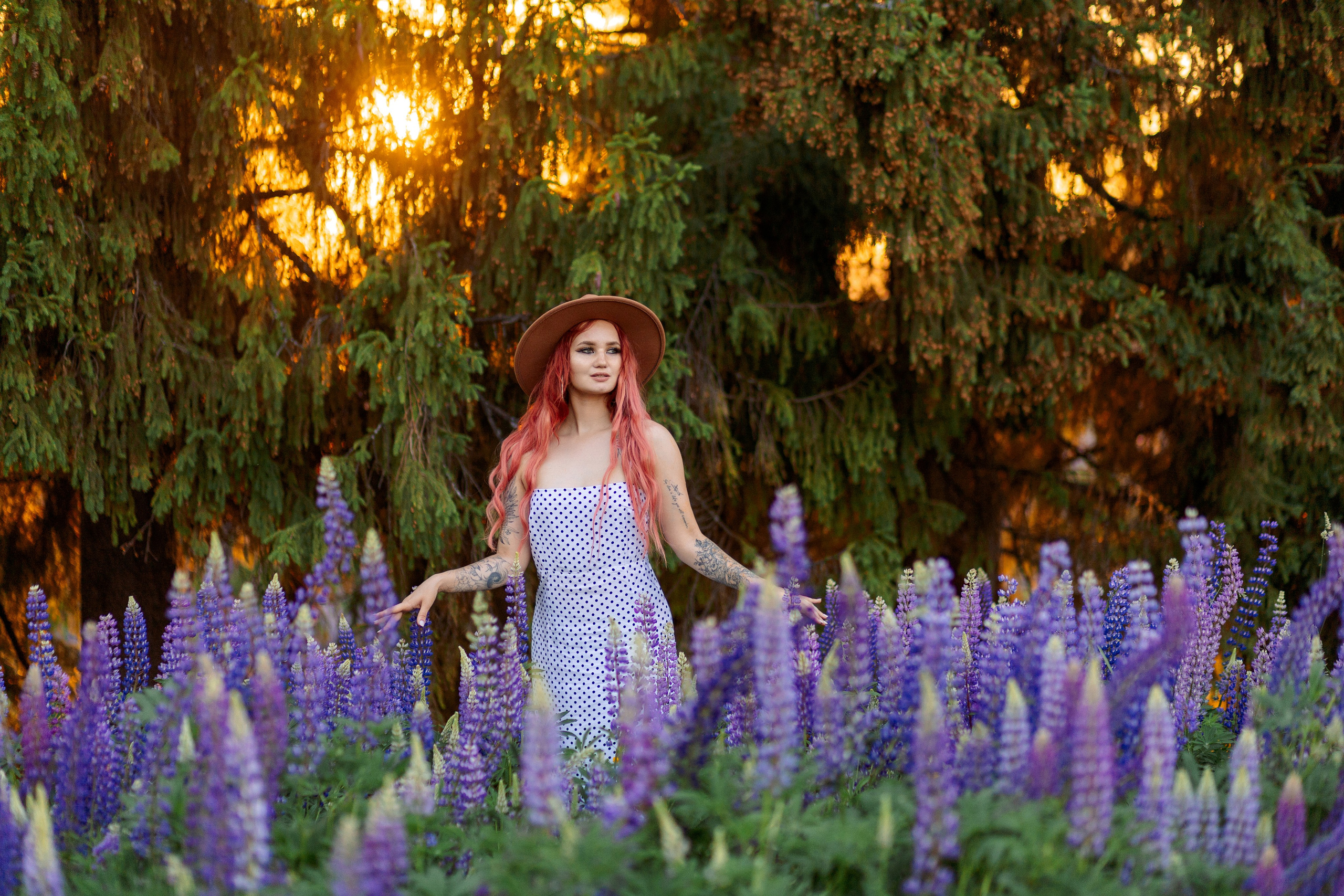 Люпиновая Фотосессия на закате. Профессиональный фотограф в Ижевске Леша Петров
