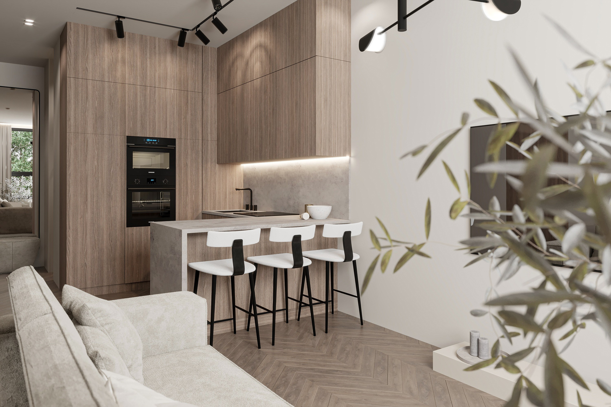 3д визуализация кв 75 м² г.Москва. Ксения. 3D‑визуализатор