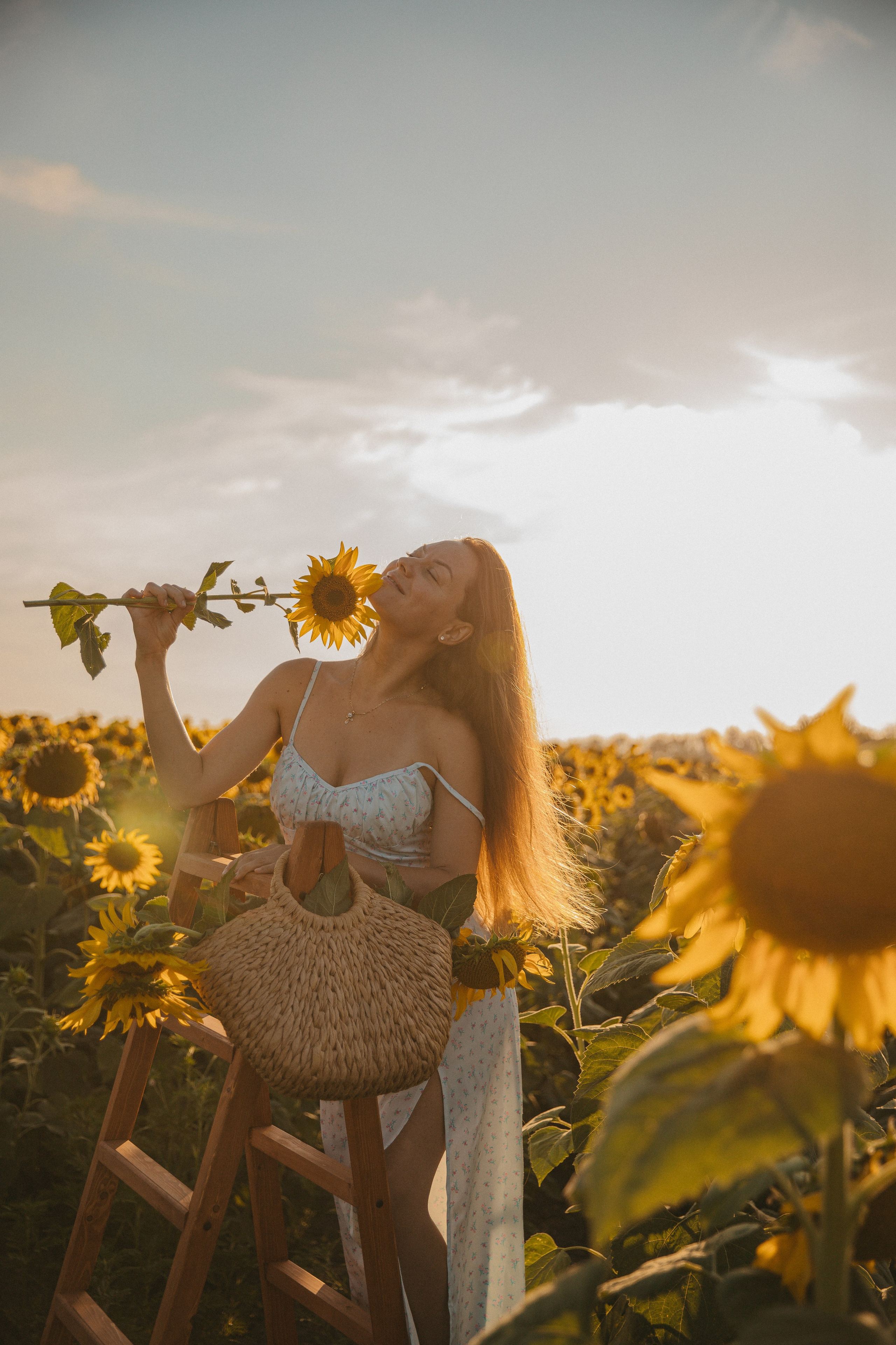 Сьемка в подсолнухах