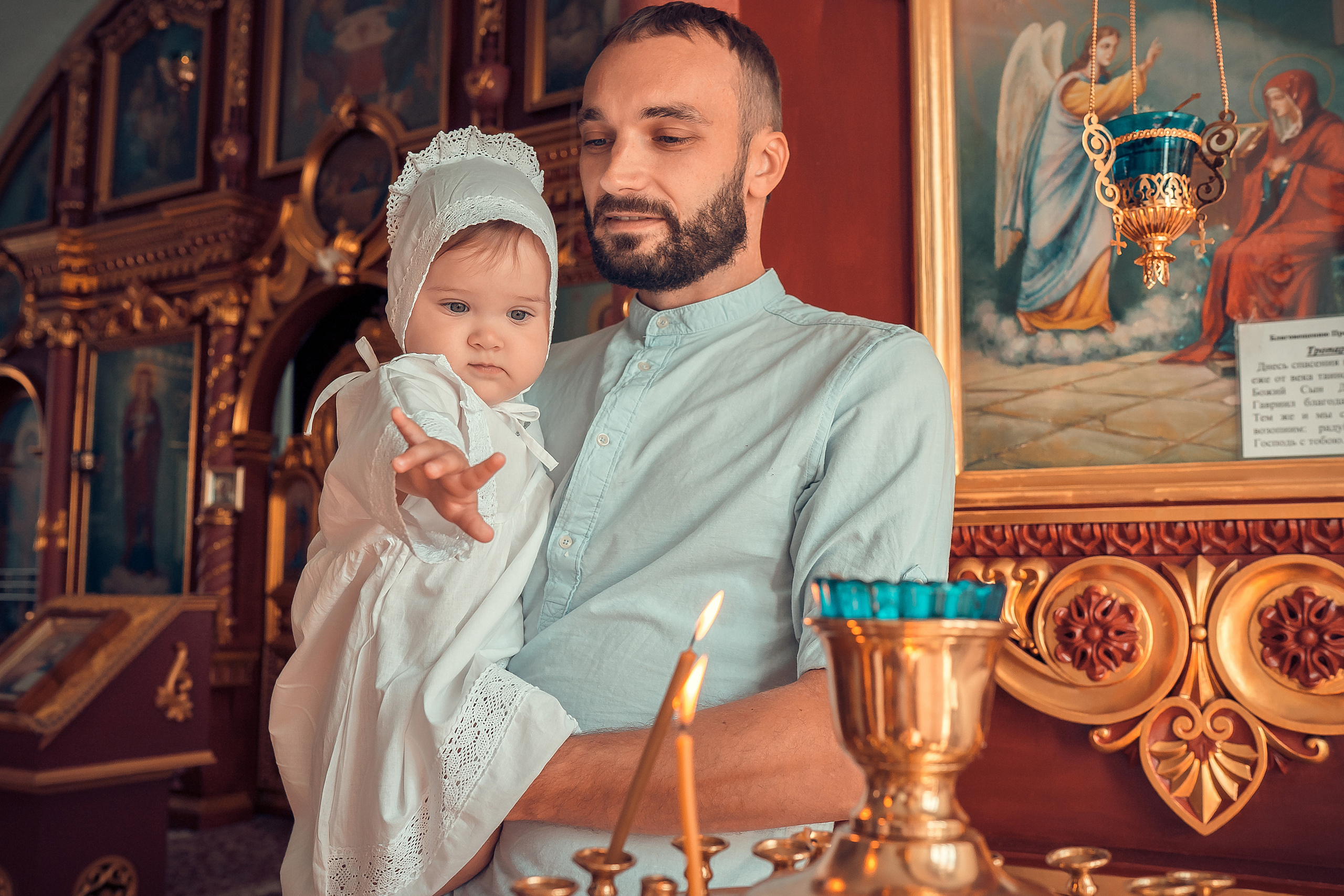 Крещение Кристины, Благовещенский Собор. Фотограф на Крещение и Венчание в Красноярске Рамазанова Юлия