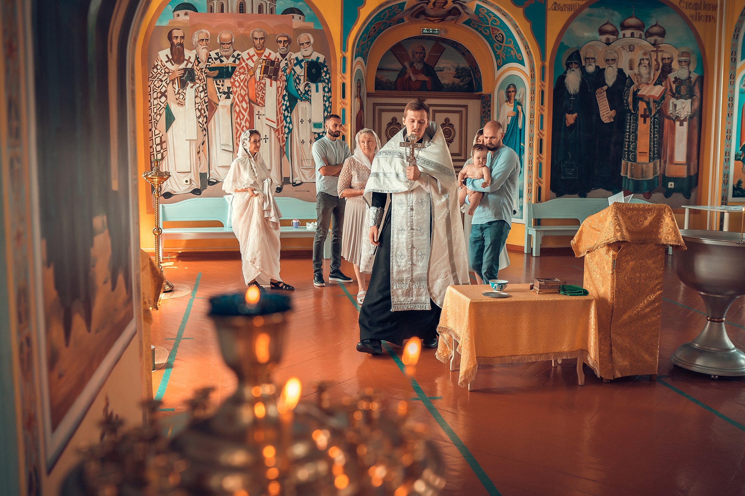 Крещение Кристины, Благовещенский Собор. Фотограф на Крещение и Венчание в Красноярске Рамазанова Юлия