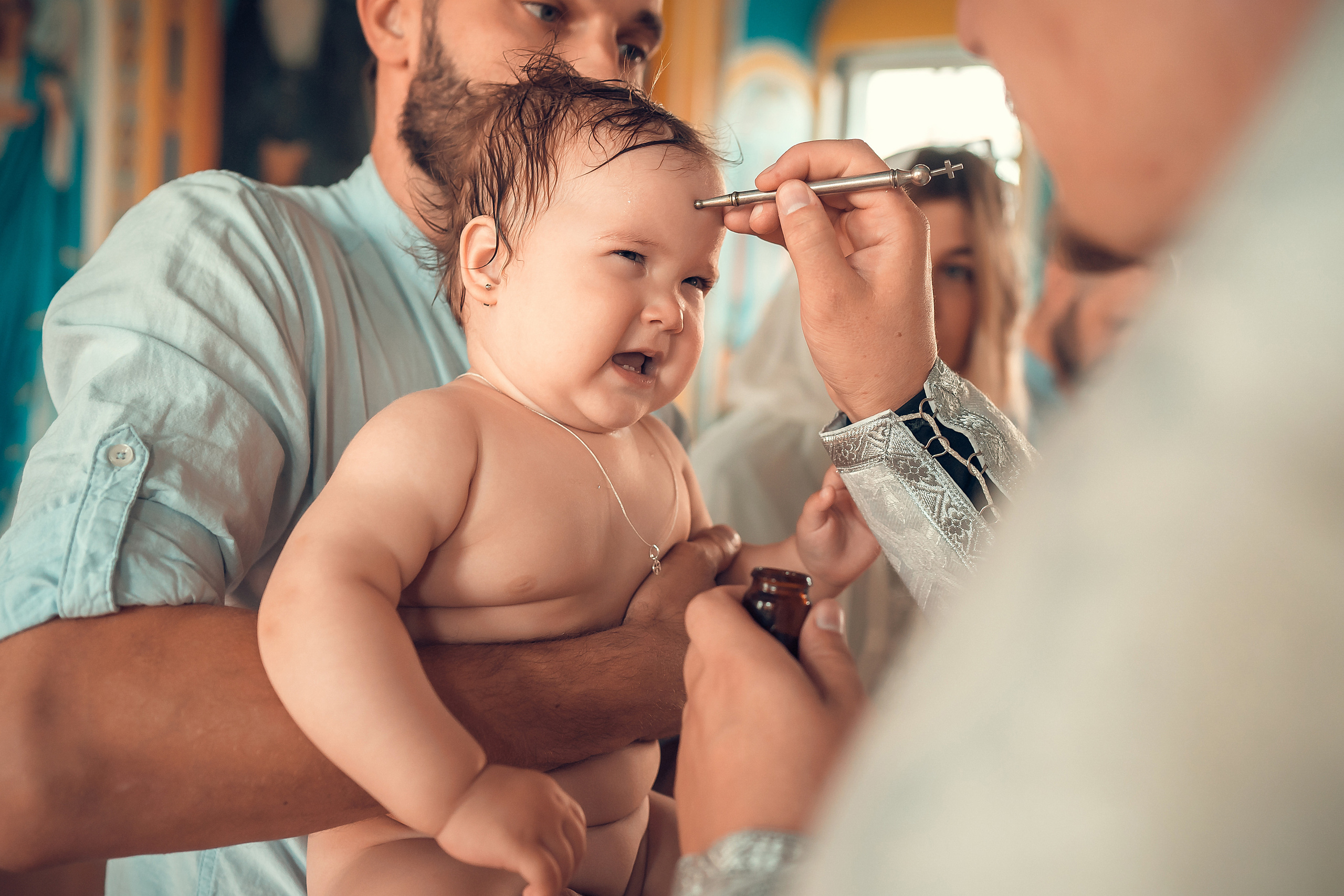 Крещение Кристины, Благовещенский Собор. Фотограф на Крещение и Венчание в Красноярске Рамазанова Юлия