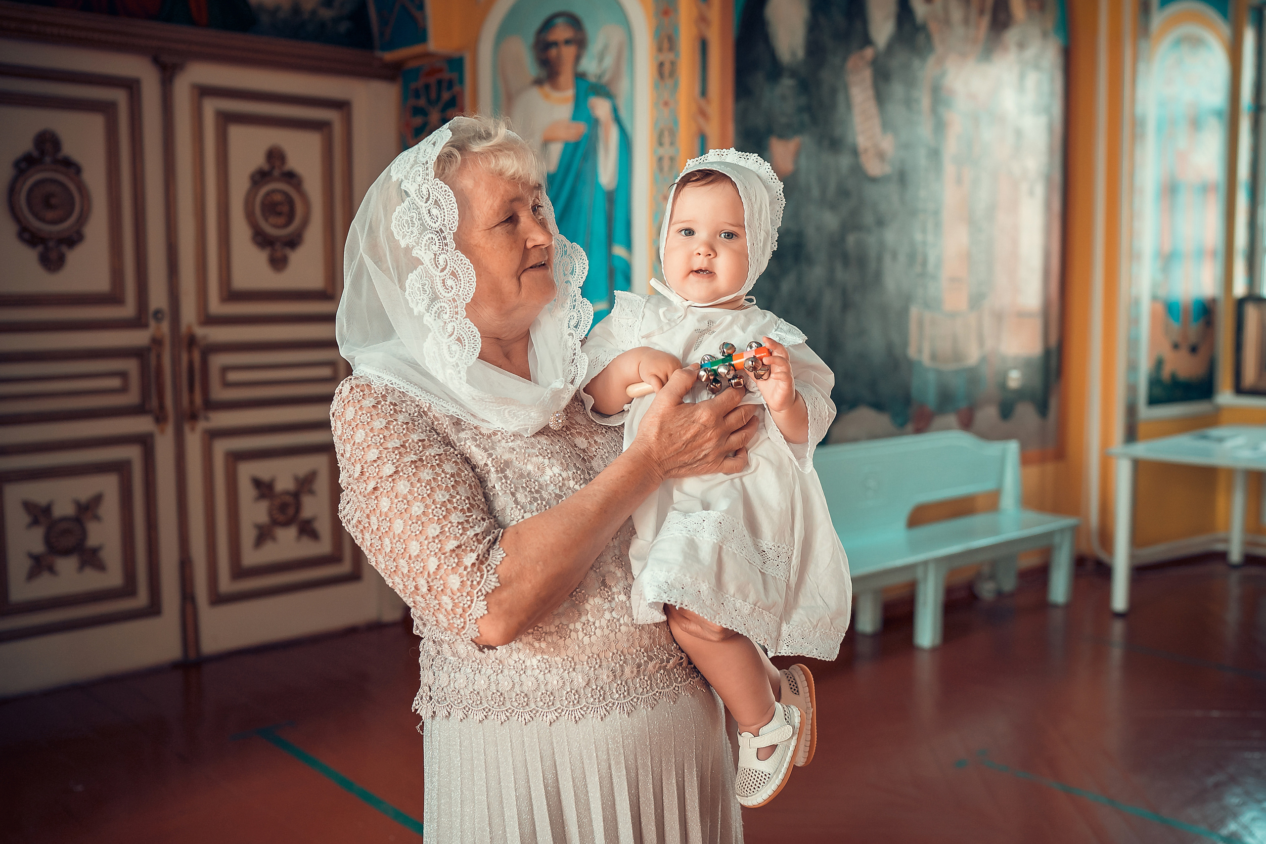 Крещение Кристины, Благовещенский Собор. Фотограф на Крещение и Венчание в Красноярске Рамазанова Юлия