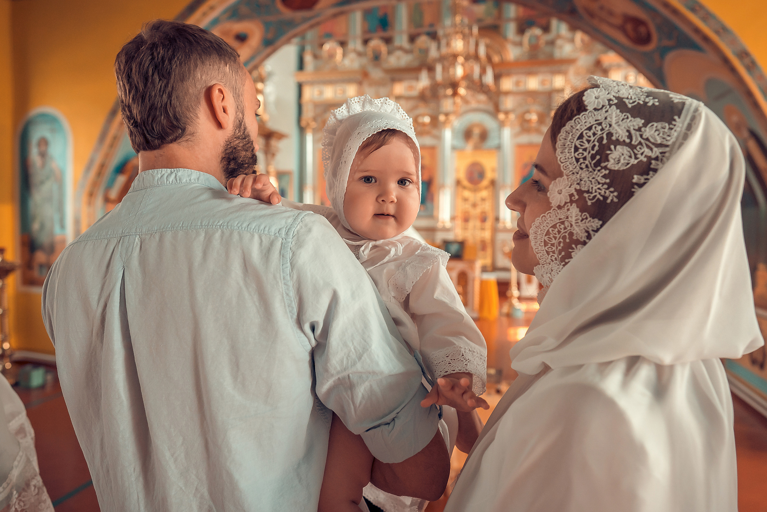 Крещение Кристины, Благовещенский Собор. Фотограф на Крещение и Венчание в Красноярске Рамазанова Юлия