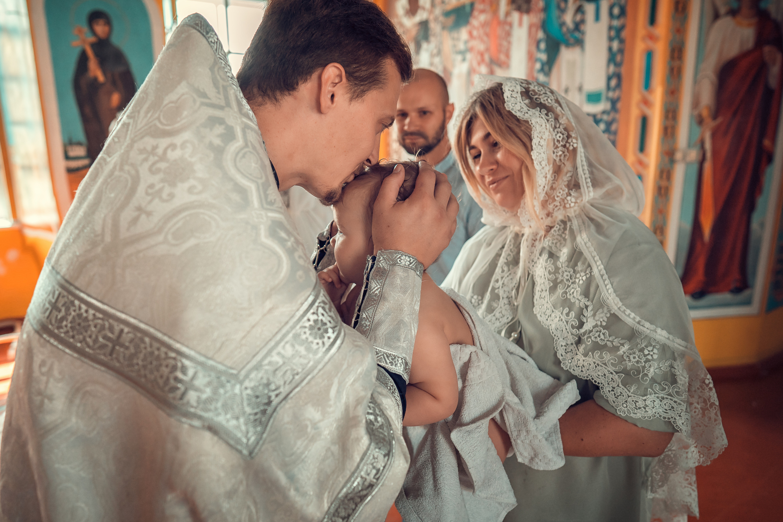 Крещение Кристины, Благовещенский Собор. Фотограф на Крещение и Венчание в Красноярске Рамазанова Юлия