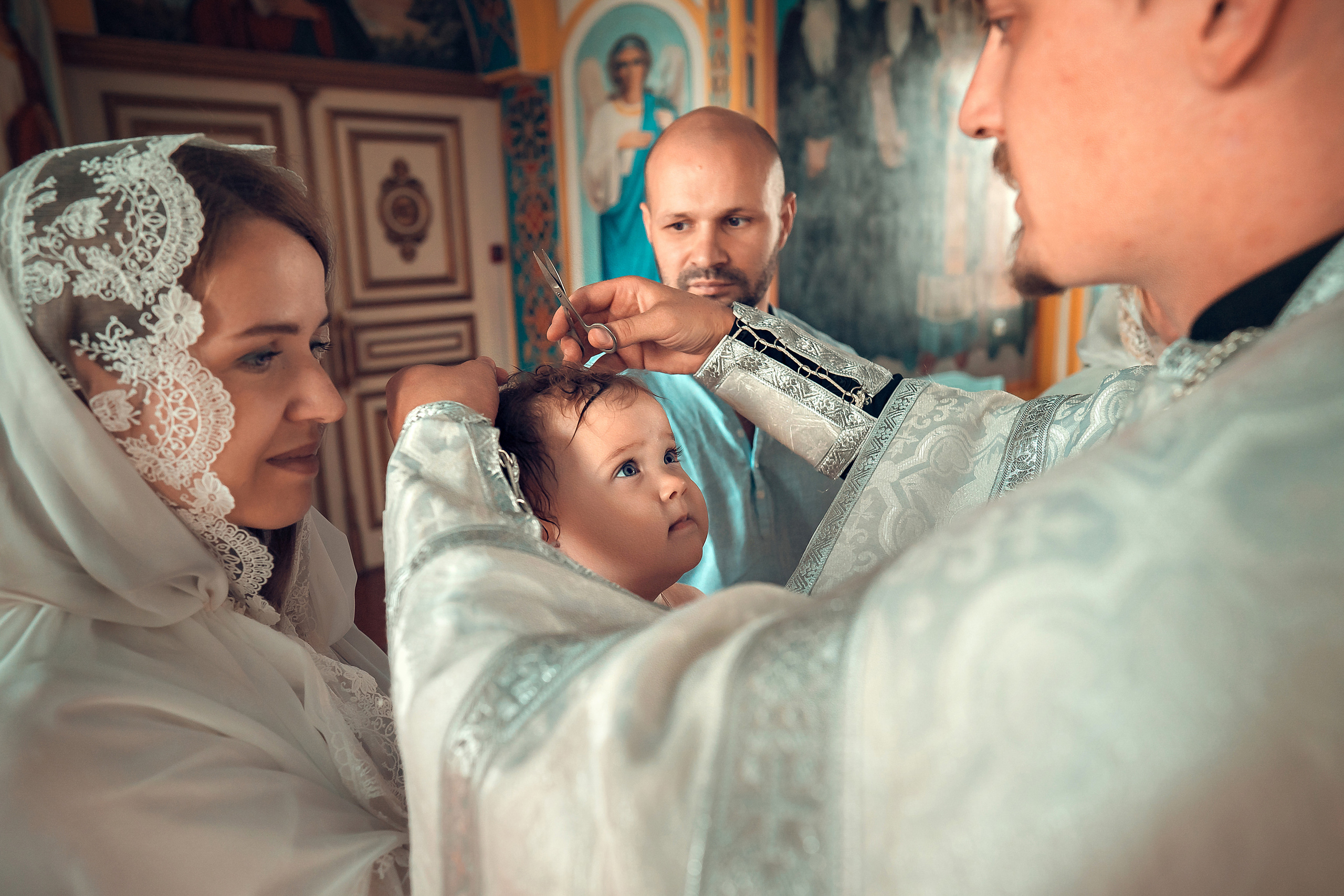 Крещение Кристины, Благовещенский Собор. Фотограф на Крещение и Венчание в Красноярске Рамазанова Юлия