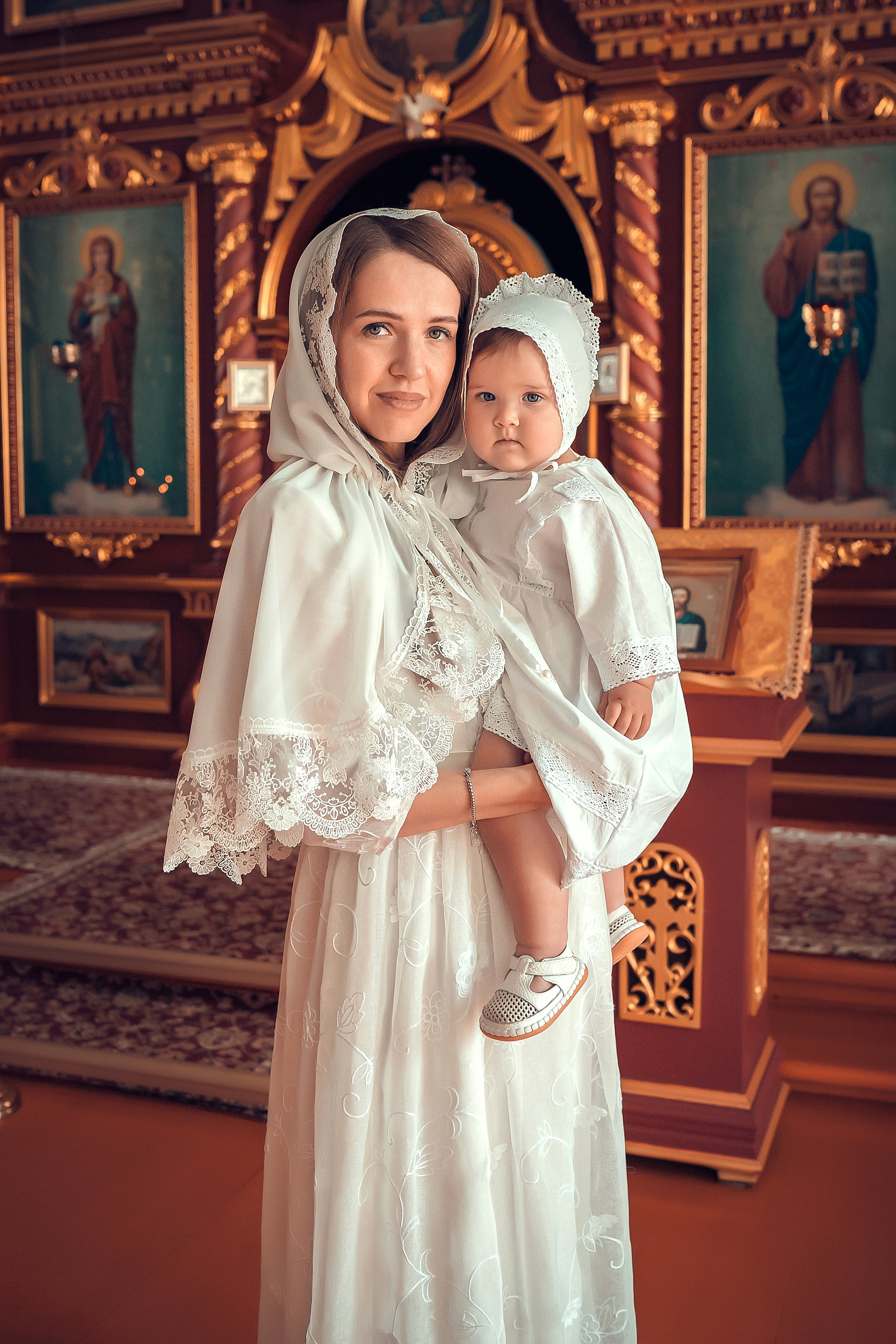 Крещение Кристины, Благовещенский Собор. Фотограф на Крещение и Венчание в Красноярске Рамазанова Юлия