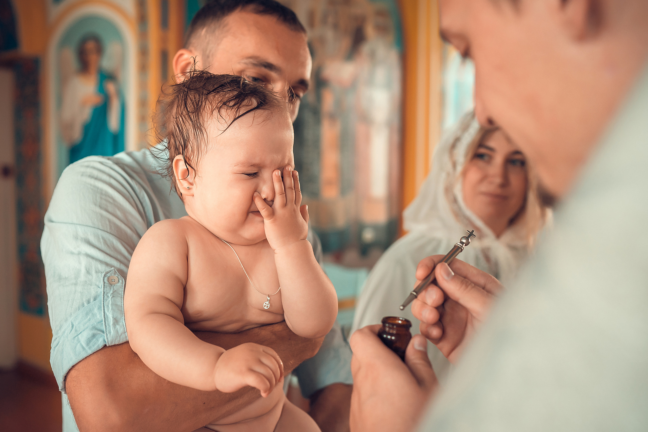Крещение Кристины, Благовещенский Собор. Фотограф на Крещение и Венчание в Красноярске Рамазанова Юлия