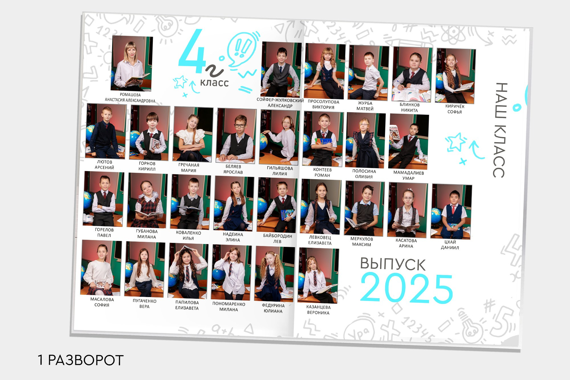 Выпускной альбом для 4 класса. Заказать фотокнигу на выпускной в Новосибирске от Bestyalbum