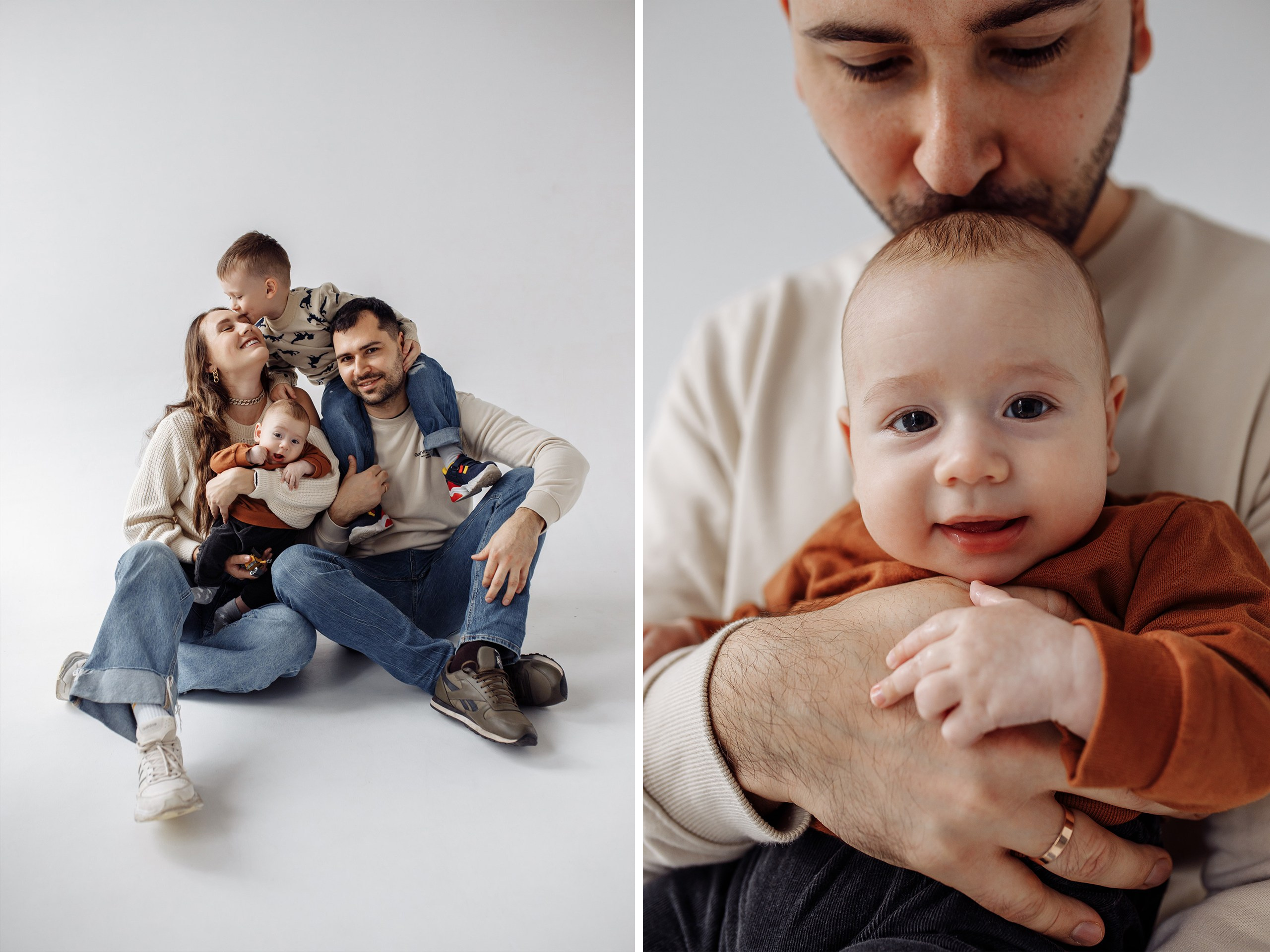 Семейные фотосессии в студии и на природе Одинцово Москва. Фотограф в Москве и Одинцово Кравченко Кристина