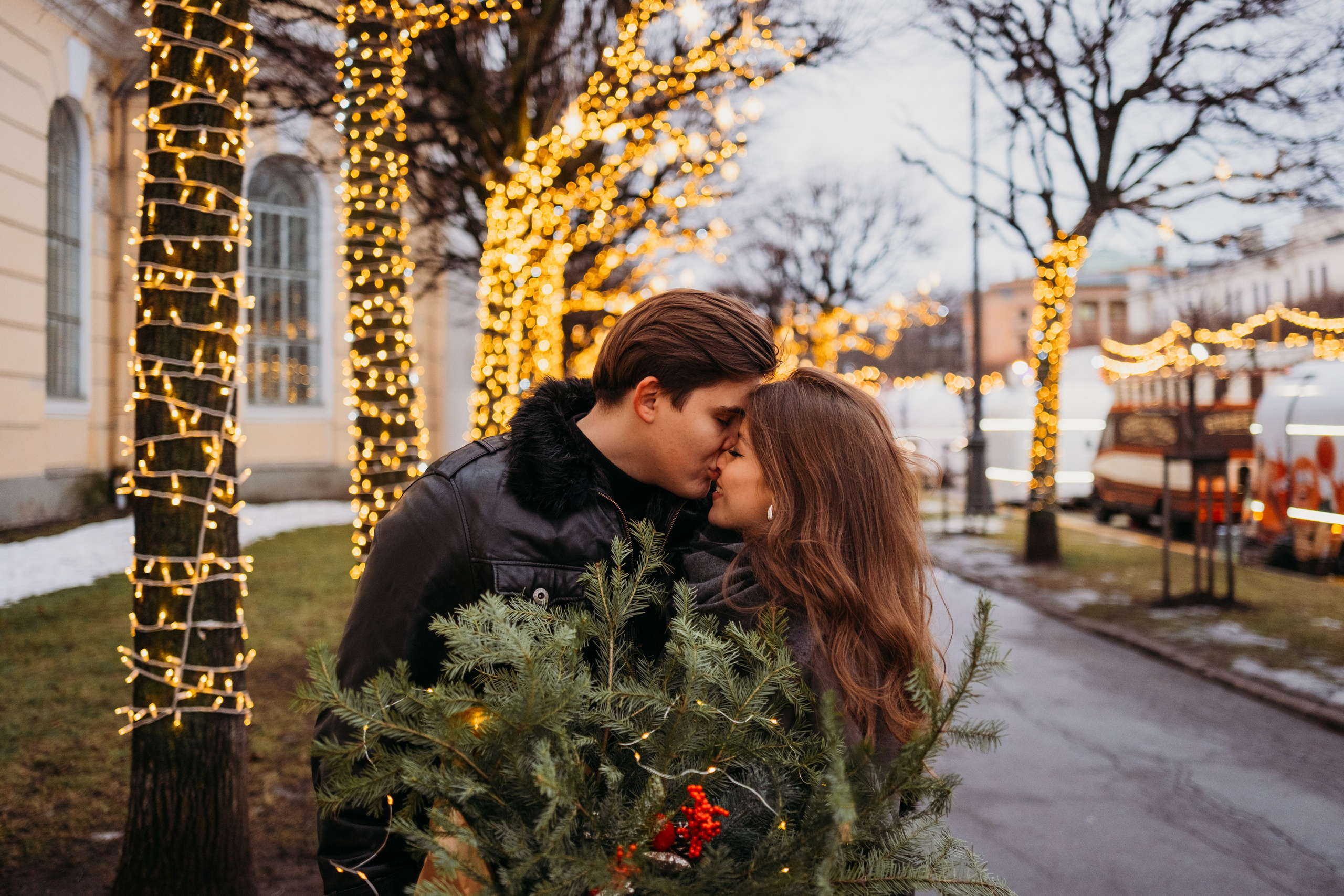Аня и Даня: новогодняя прогулка. Семейный и детский фотограф в Санкт-Петербурге