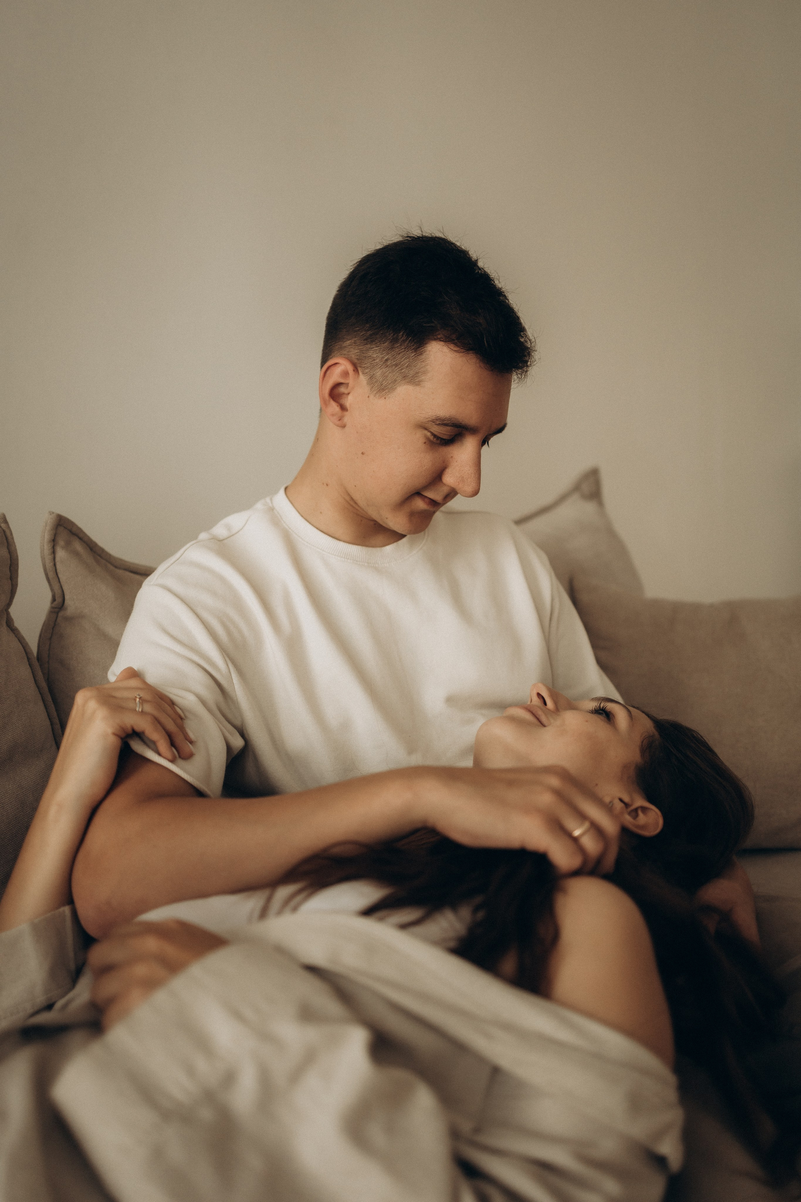 Яна, Дима и малыш Мирон. Семейный, домашний, ньюборн фотограф Москва Цветкова Елизавета