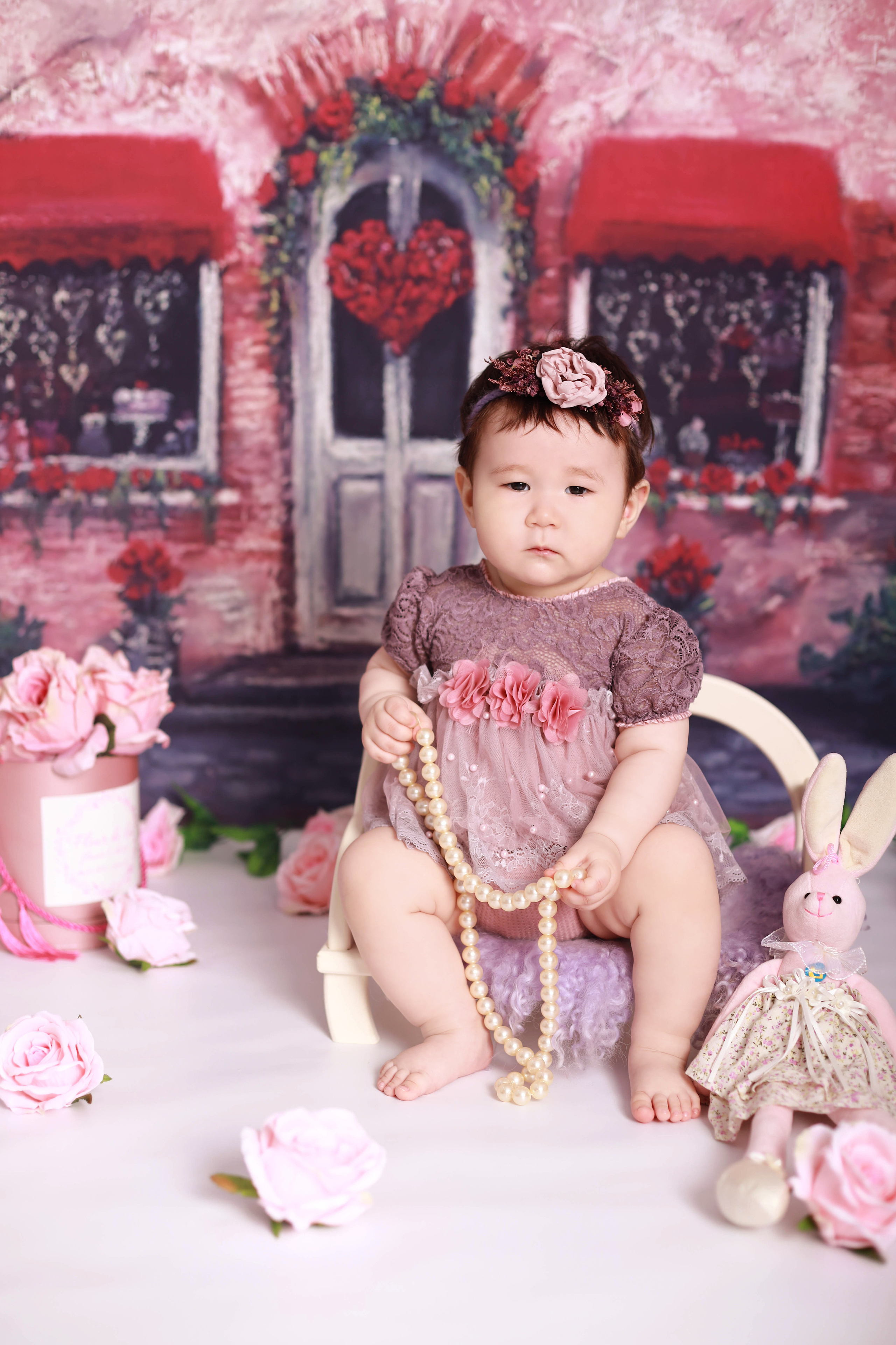 Девочки от 7 месяцев. Фотограф беременности, новорожденных и детей до года в Астане