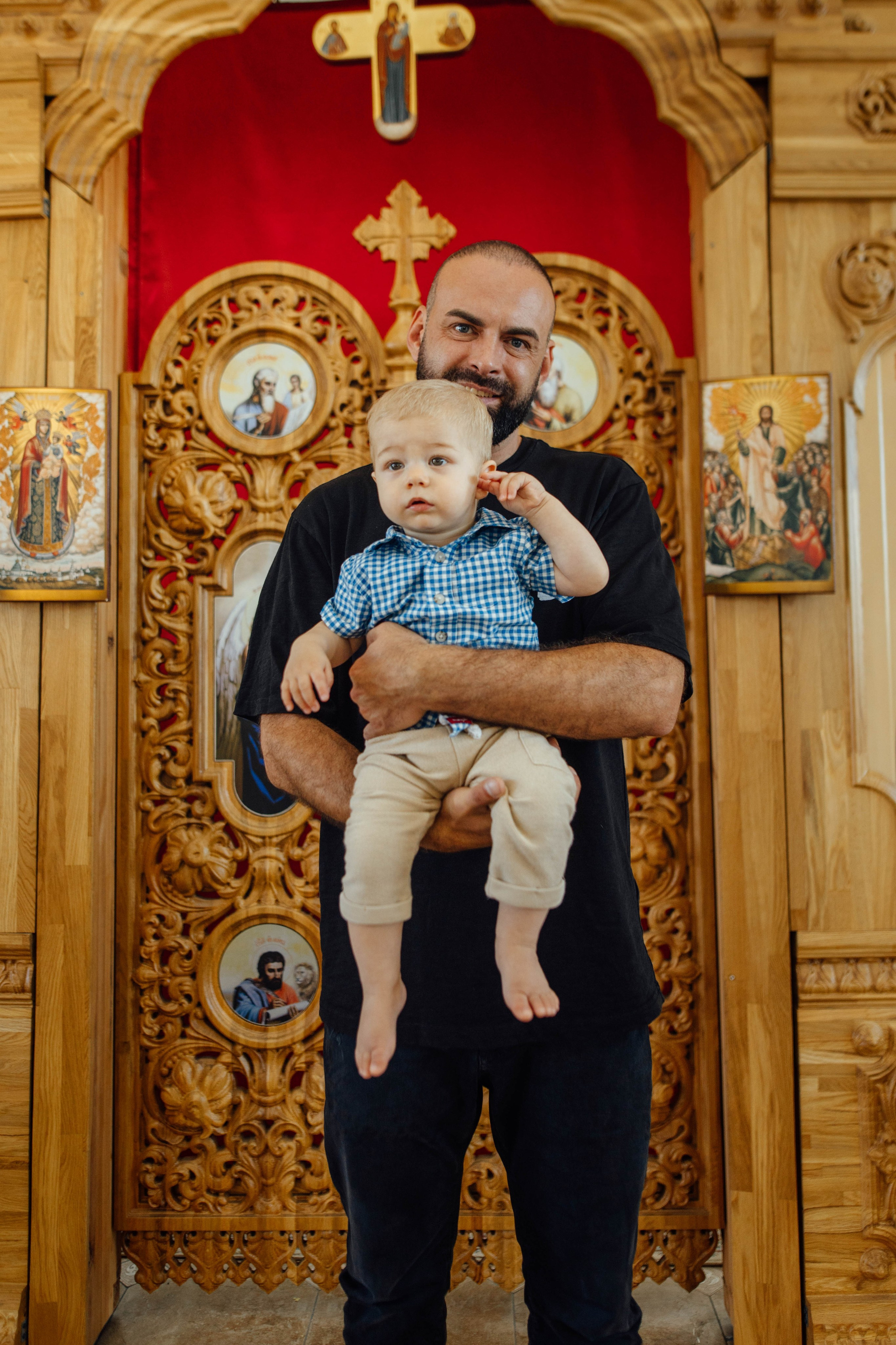 Крещение Энвера (Михаила), д. Колядищи, храм Успения Пр. Богородицы, август 2025