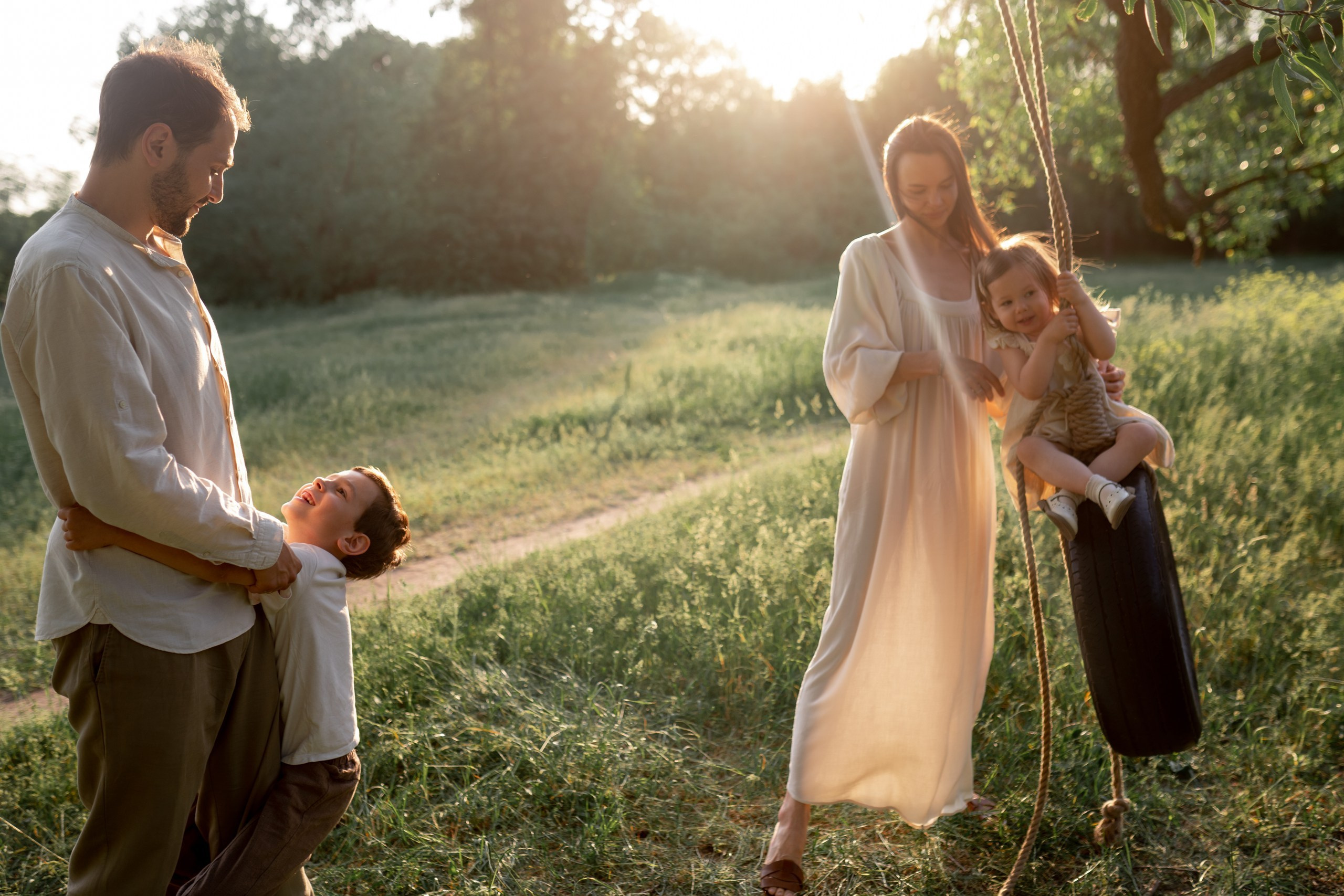 Лена, Сережа, Миша и София. Семейный фотограф в Москве Лилия Лебедева