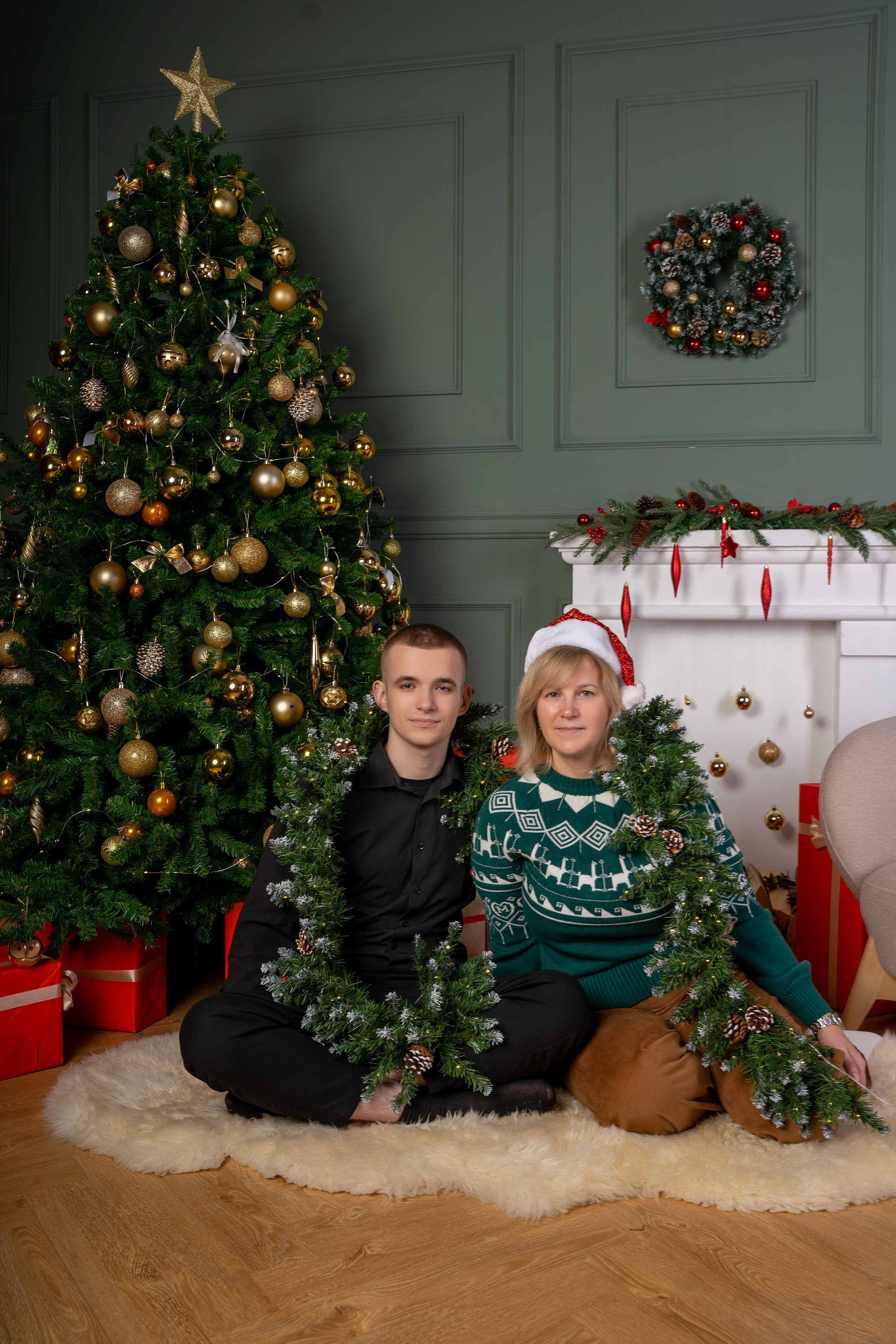 Семейная новогодняя фотосессия. Профессиональный фотограф Ковалева Олеся