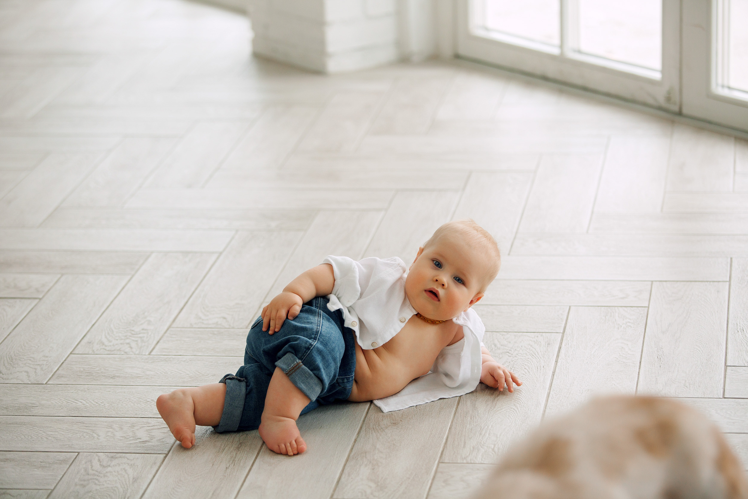 Мишка, Татьяна и Денис. Фотограф новорожденных Оксана Полевская