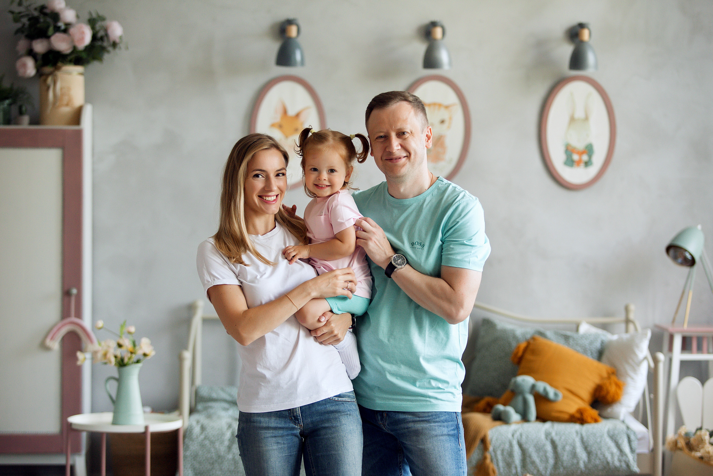 Варя, Полина, Сергей. Фотограф новорожденных Оксана Полевская