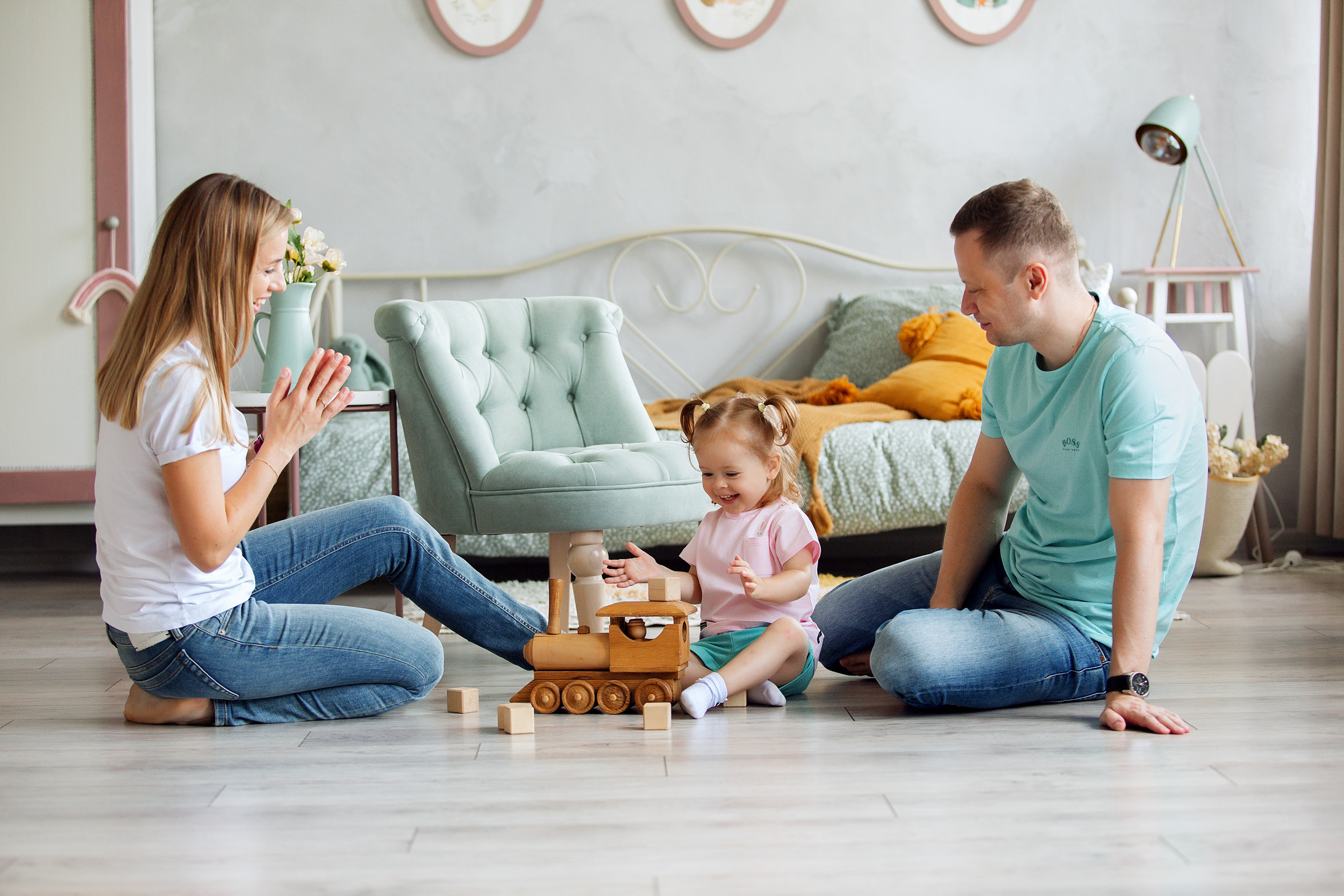 Варя, Полина, Сергей. Фотограф новорожденных Оксана Полевская