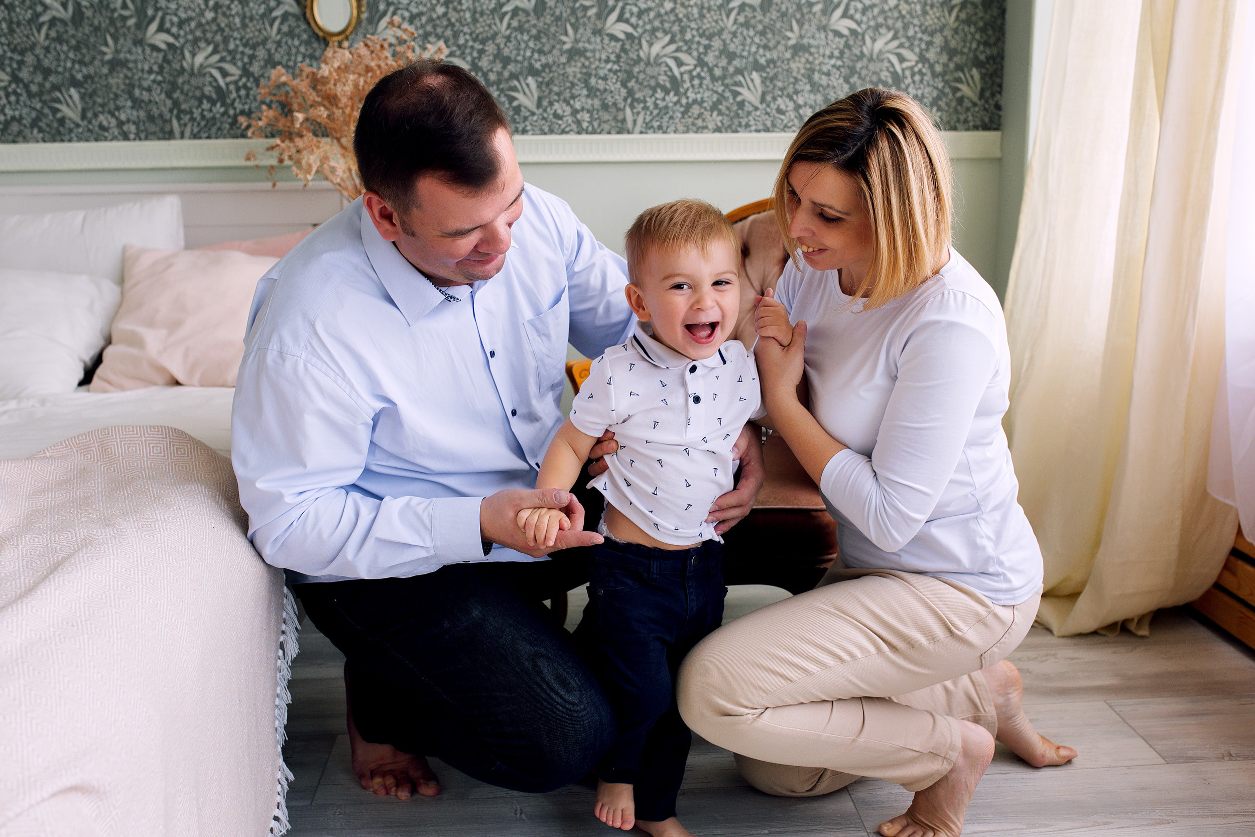 Димка, Жанна, Игорь. Фотограф новорожденных Оксана Полевская