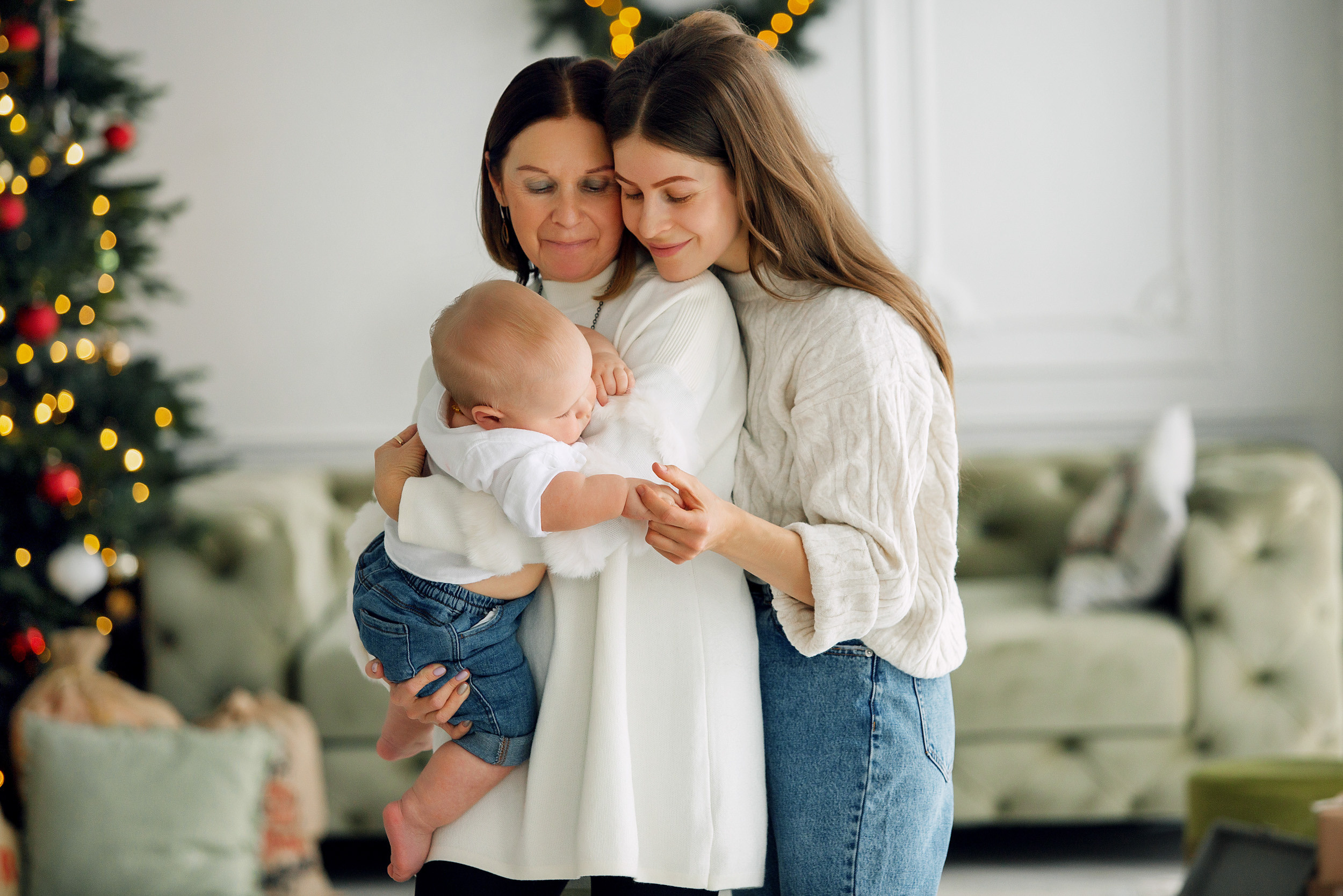 Мишка, Татьяна и Денис. Фотограф новорожденных Оксана Полевская