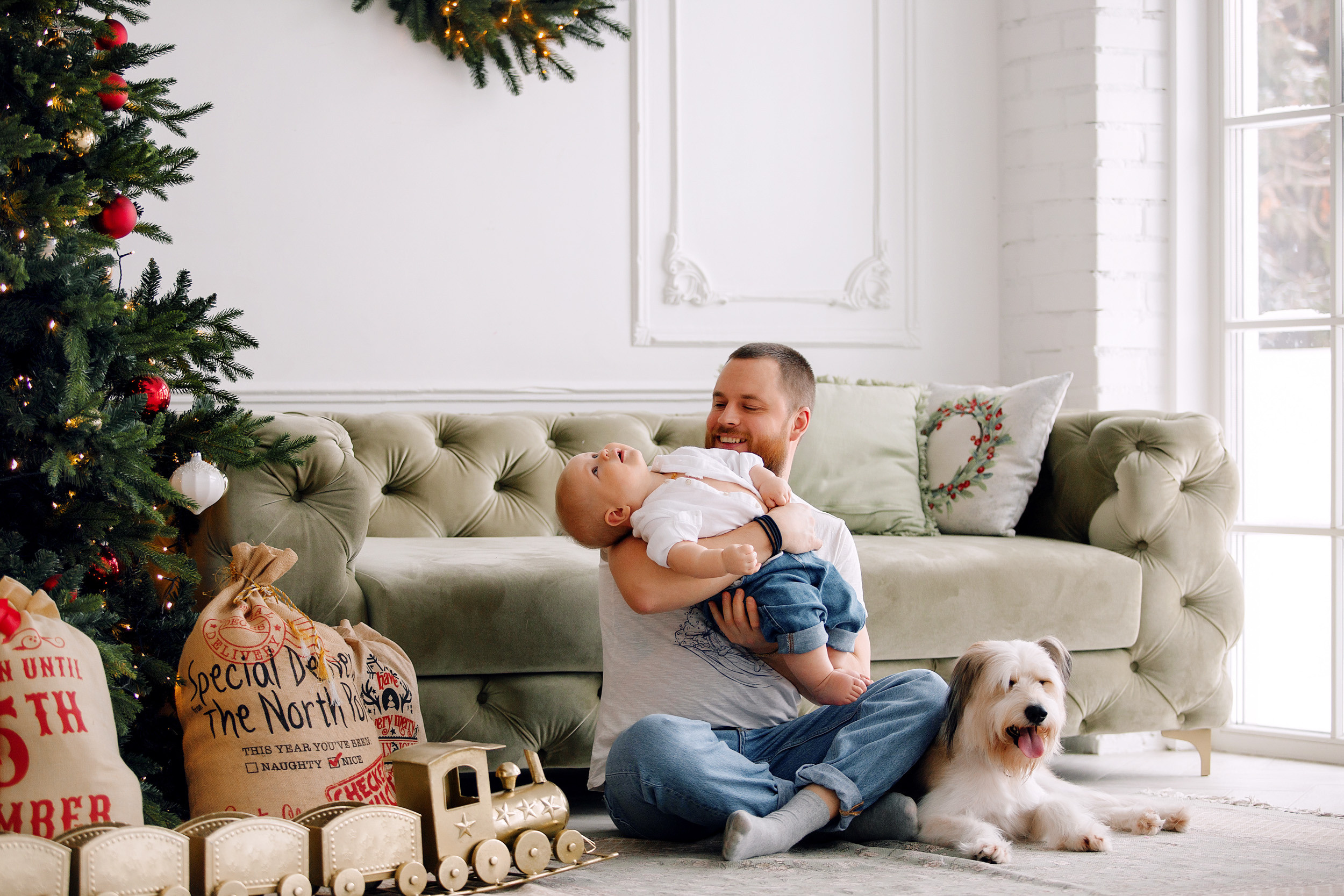 Мишка, Татьяна и Денис. Фотограф новорожденных Оксана Полевская