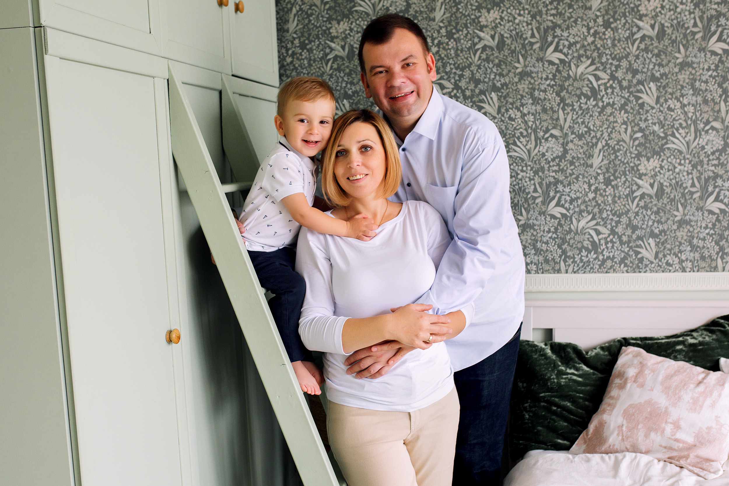 Димка, Жанна, Игорь. Фотограф новорожденных Оксана Полевская