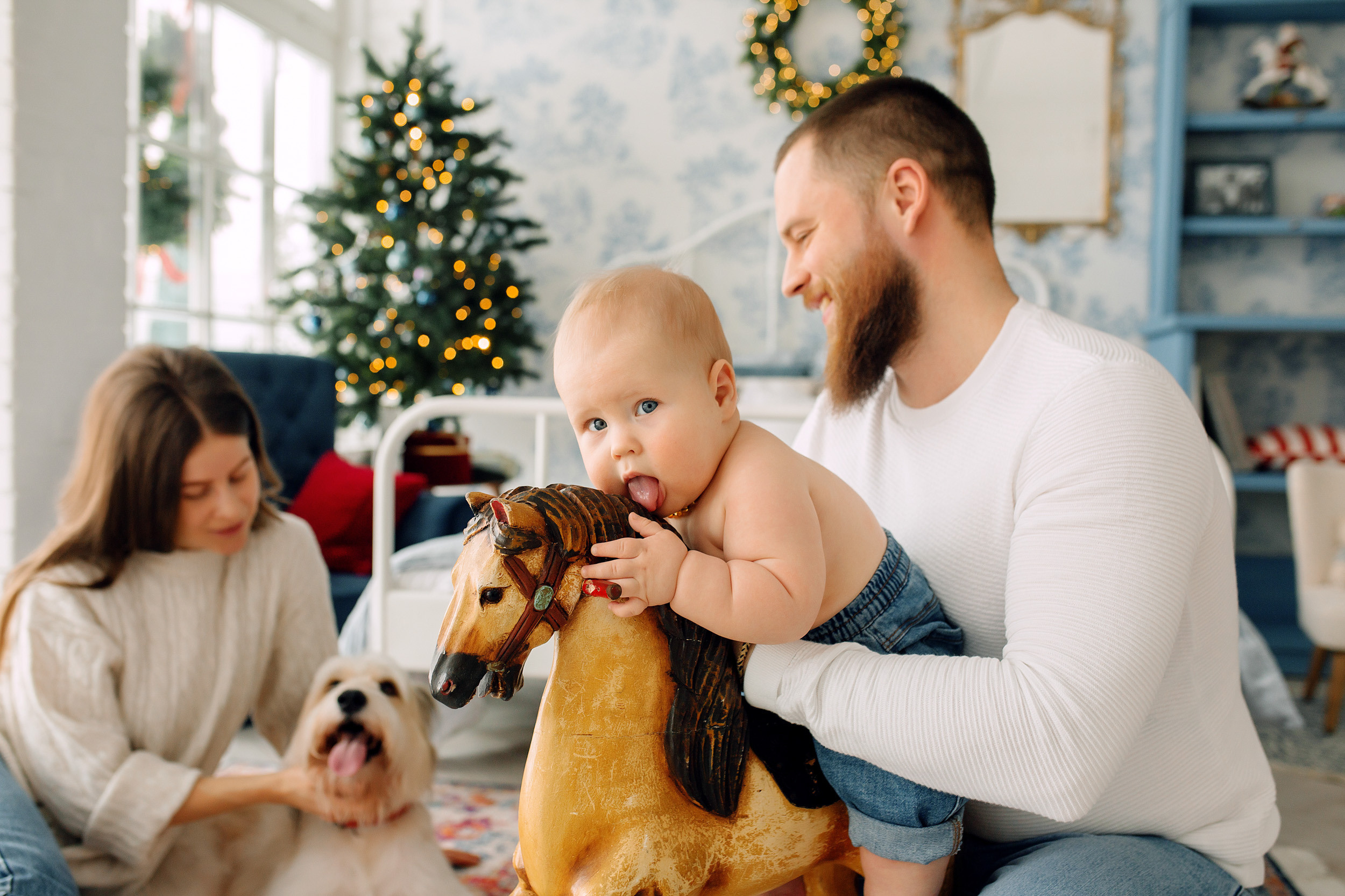Мишка, Татьяна и Денис. Фотограф новорожденных Оксана Полевская