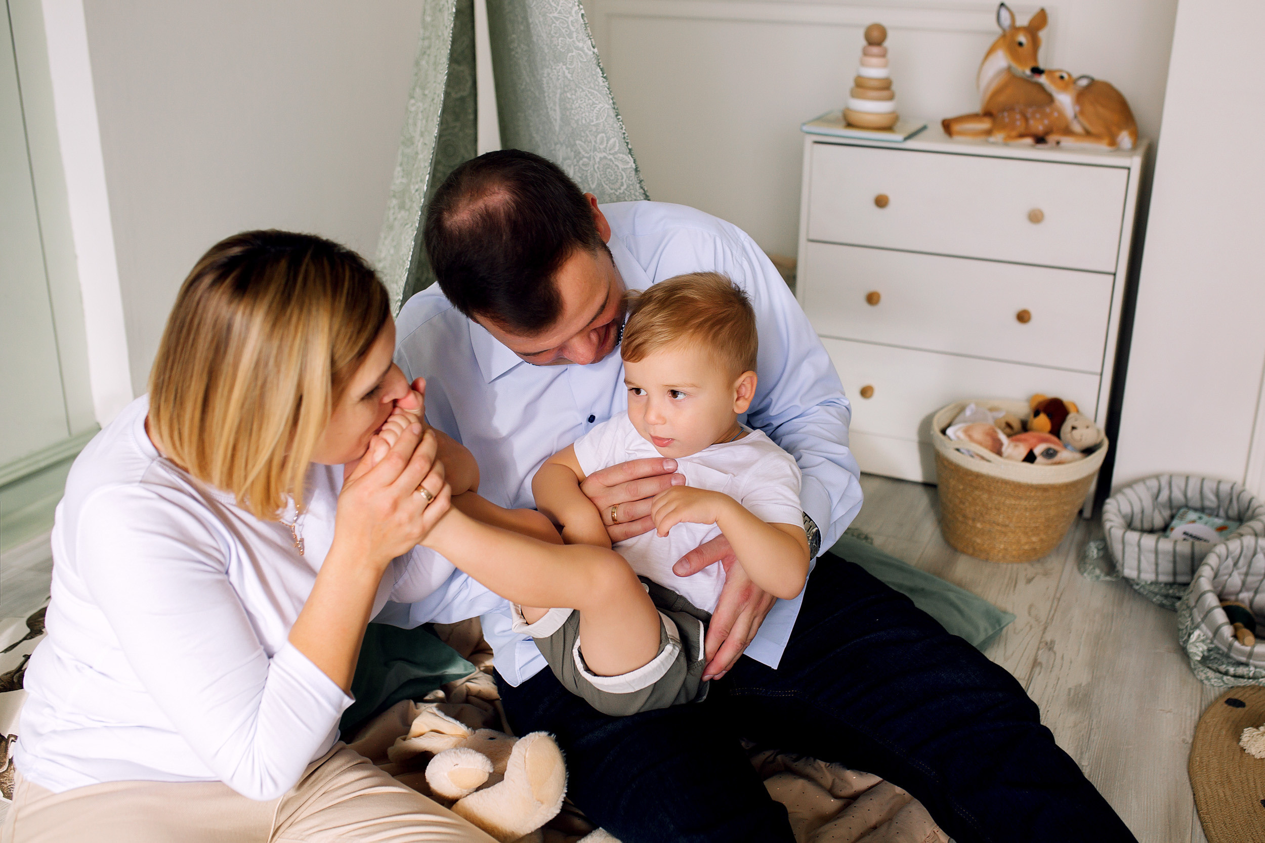 Димка, Жанна, Игорь. Фотограф новорожденных Оксана Полевская