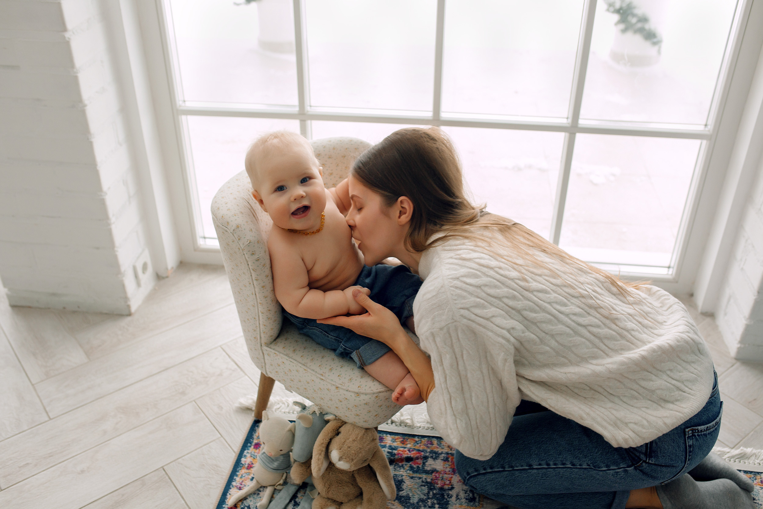Мишка, Татьяна и Денис. Фотограф новорожденных Оксана Полевская