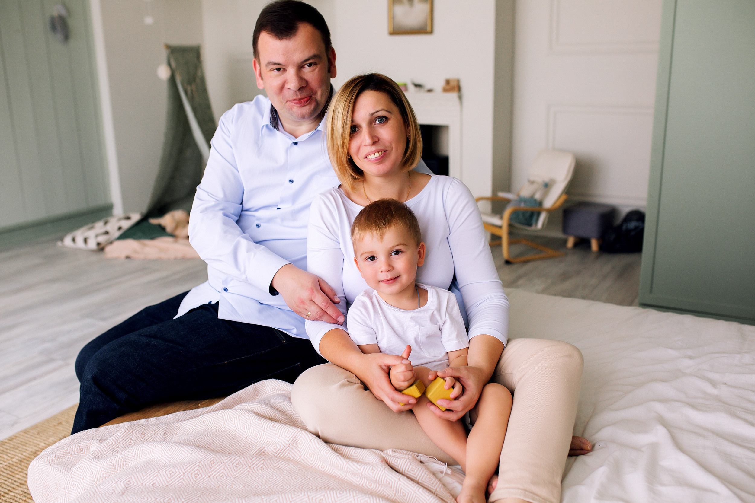 Димка, Жанна, Игорь. Фотограф новорожденных Оксана Полевская