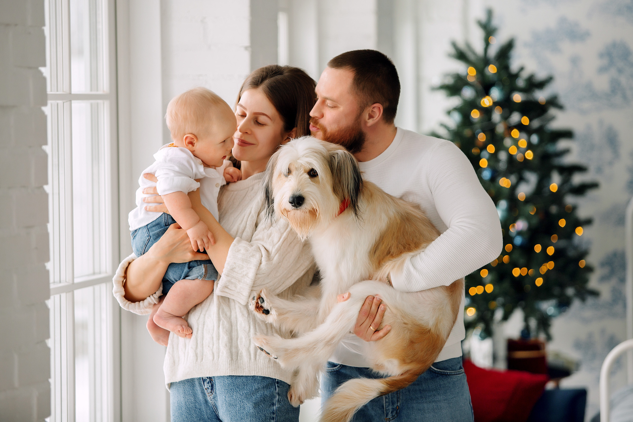 Мишка, Татьяна и Денис. Фотограф новорожденных Оксана Полевская